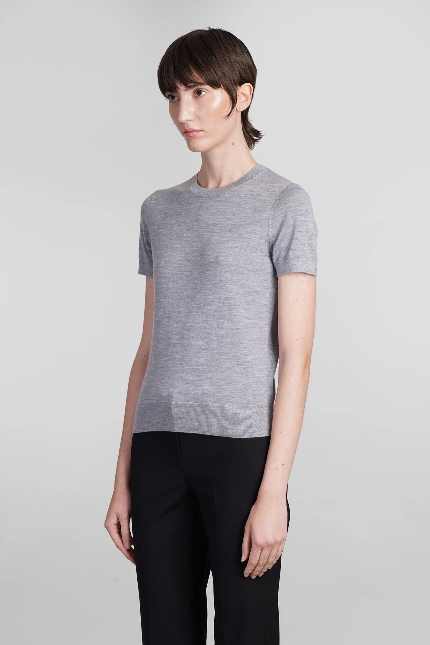 T-Shirt in grey wool - Image 4