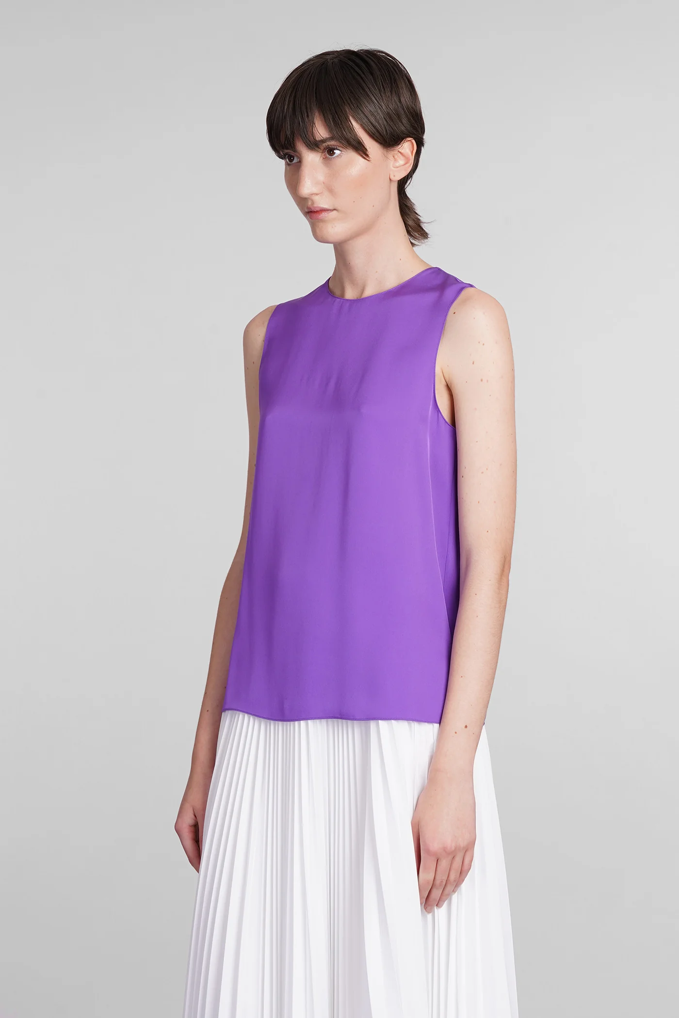 Topwear in Viola silk - Image 4