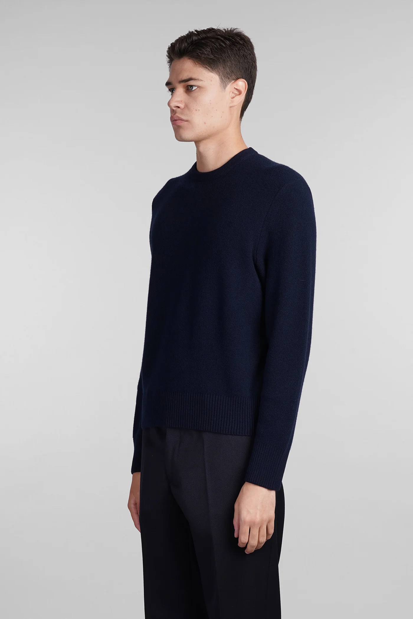 Knitwear in blue wool - Image 4
