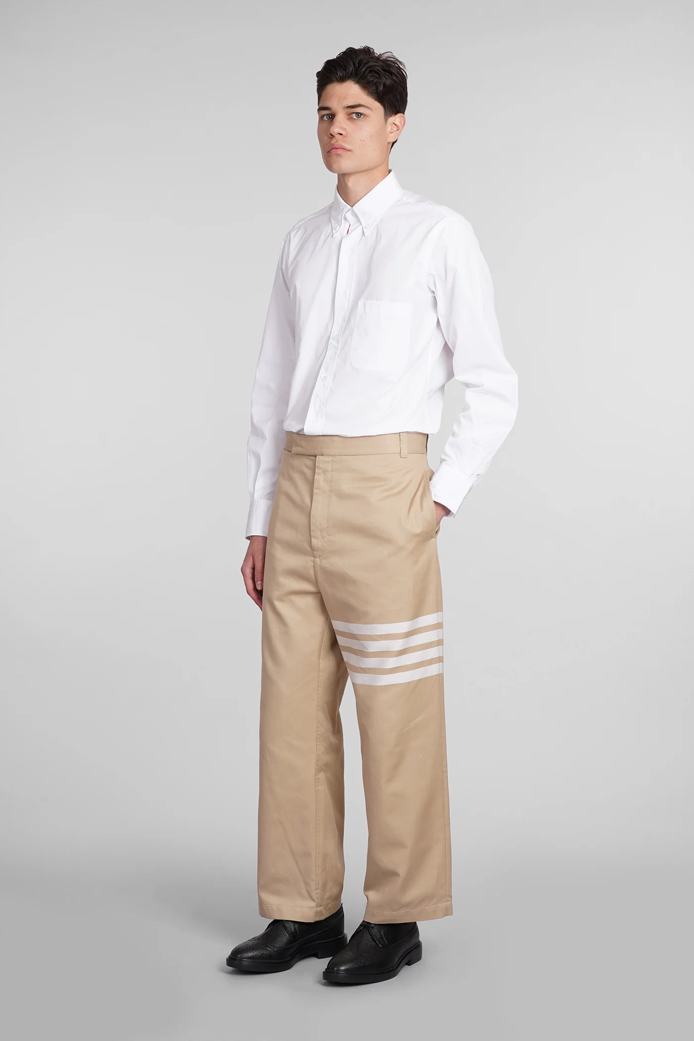 Pants in beige cotton - Image 2