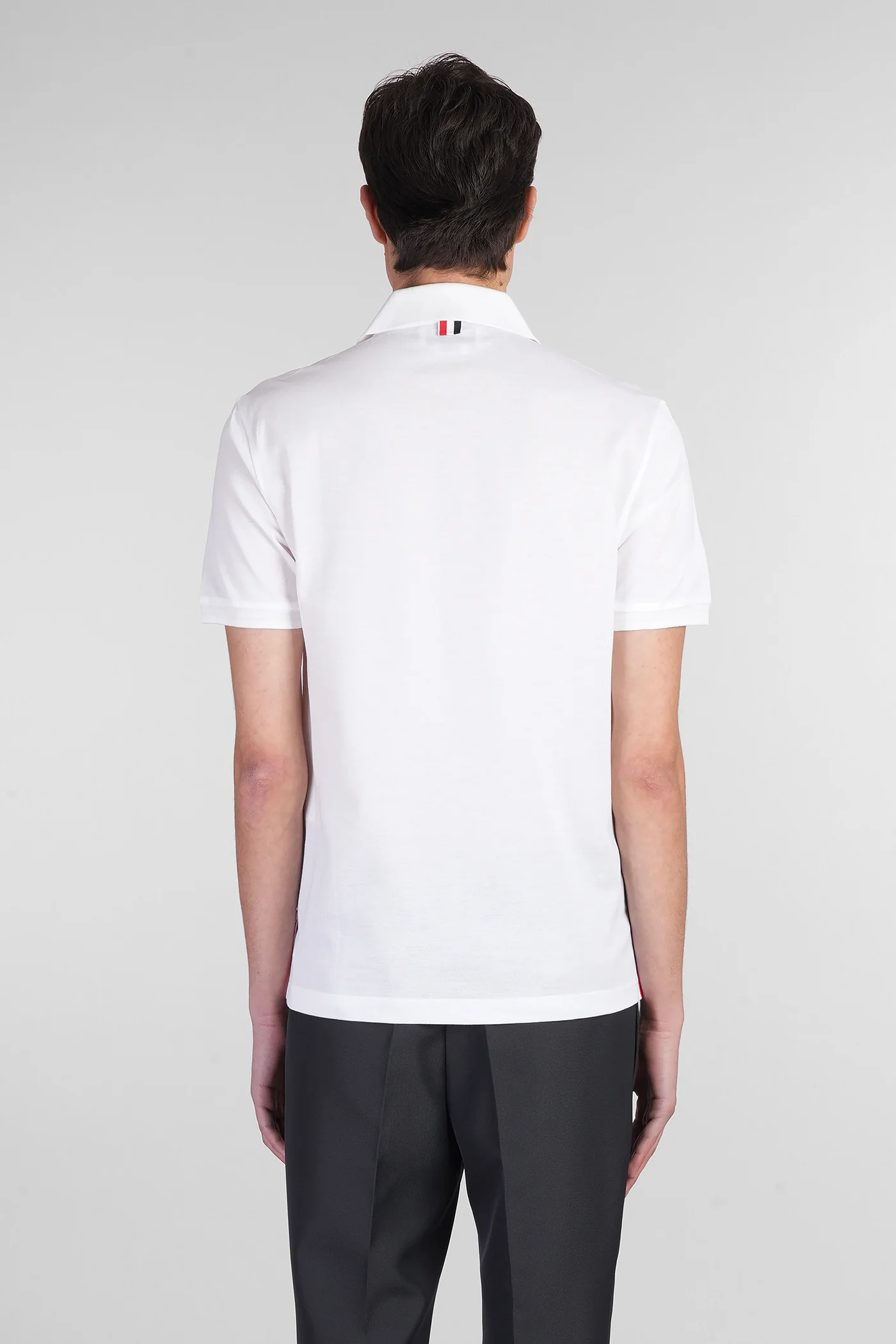 Polo in white cotton - Image 3