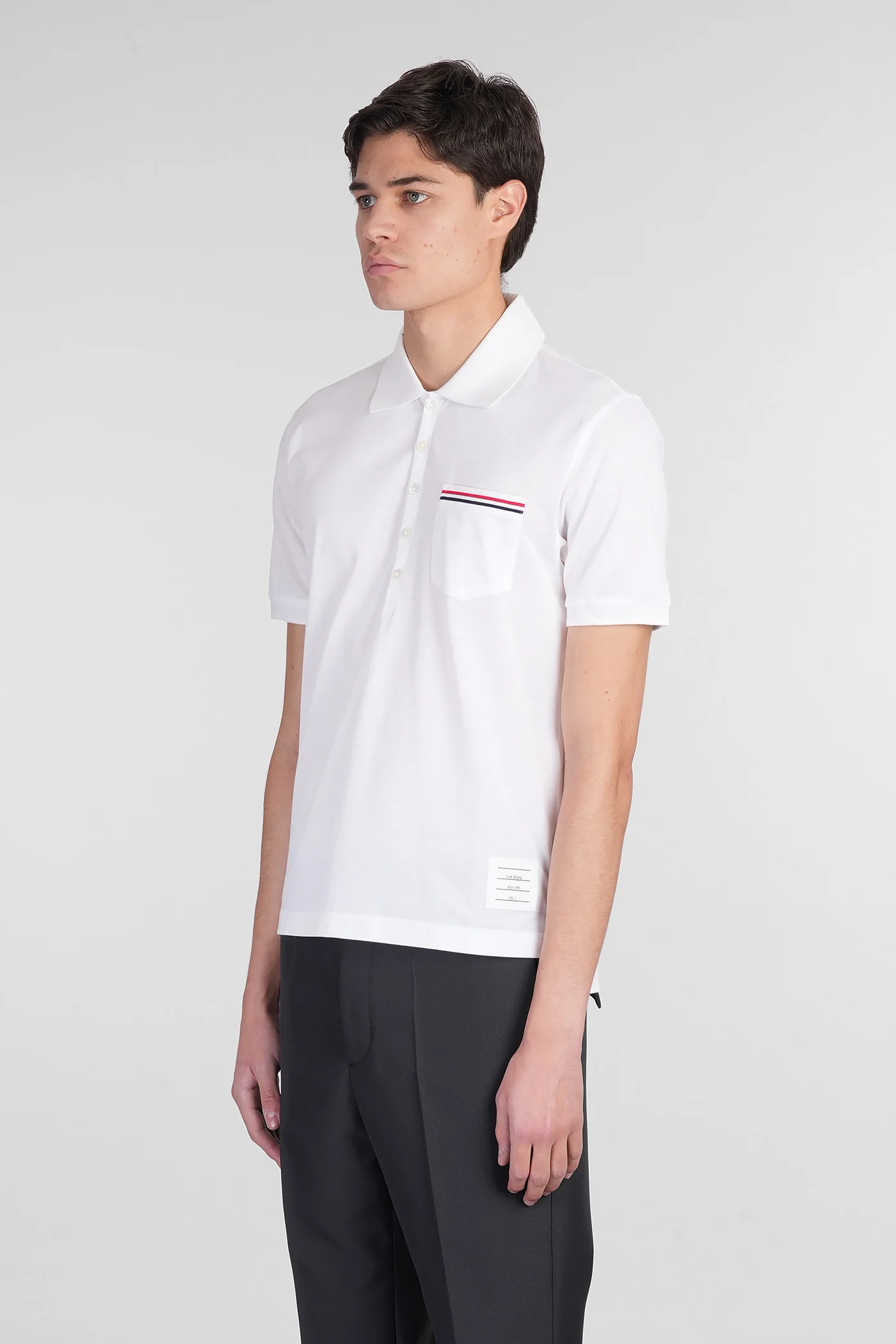 Polo in white cotton - Image 4
