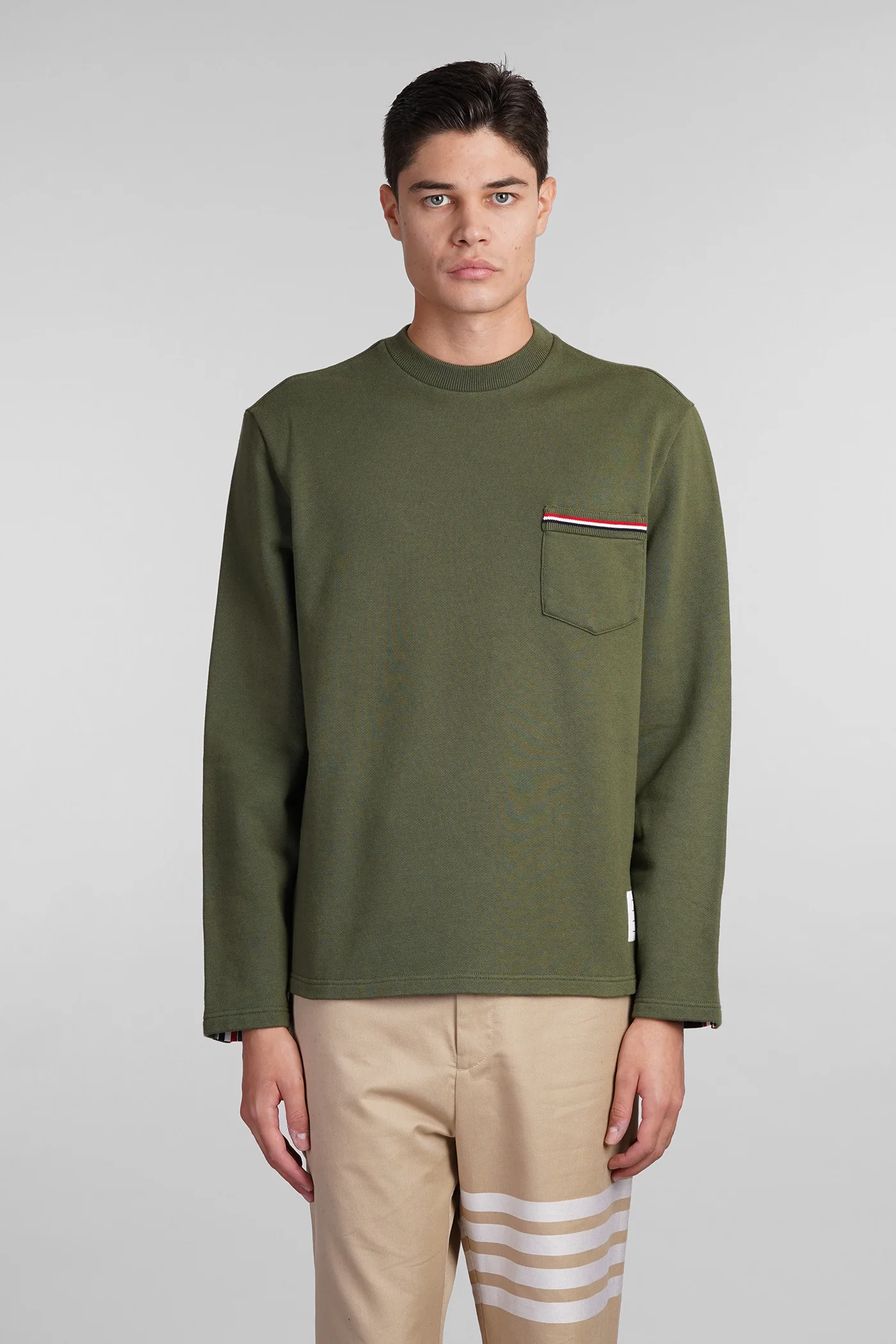 Sweatshirt in green cotton