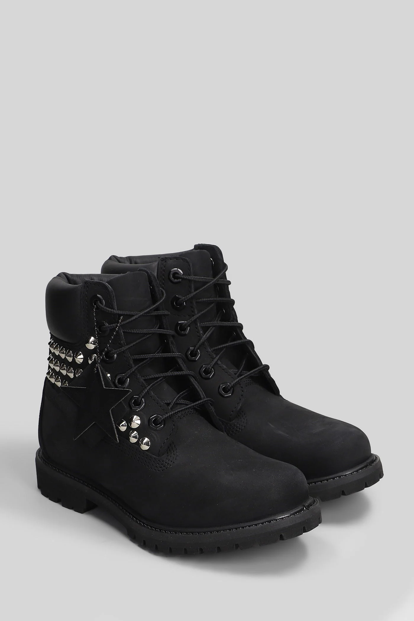 Premium 6 In Lace Combat boots in black nubuck - Image 2