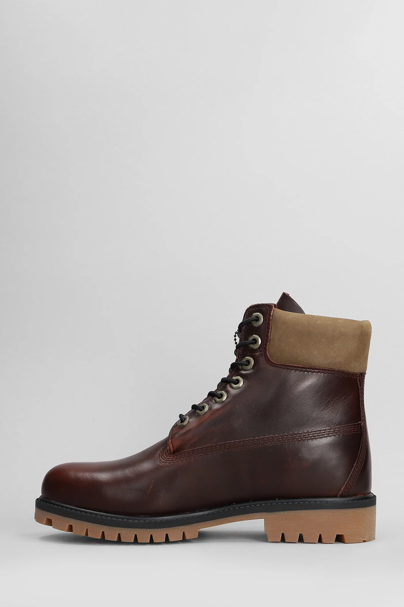 Heritage 6 In Lace Combat boots in bordeaux leather - Image 3