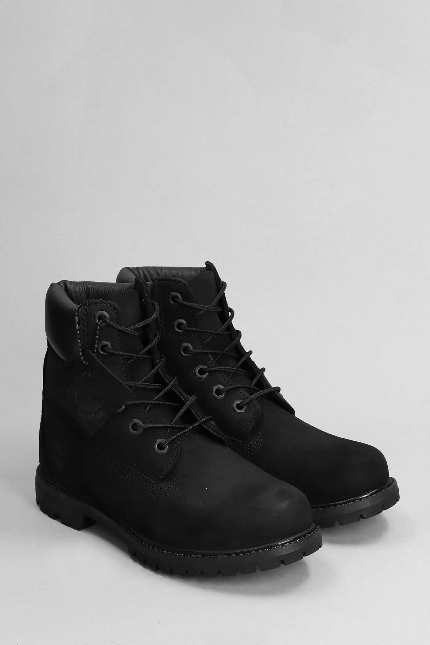 Premium 6 In Lace Combat boots in black nubuck - Image 7