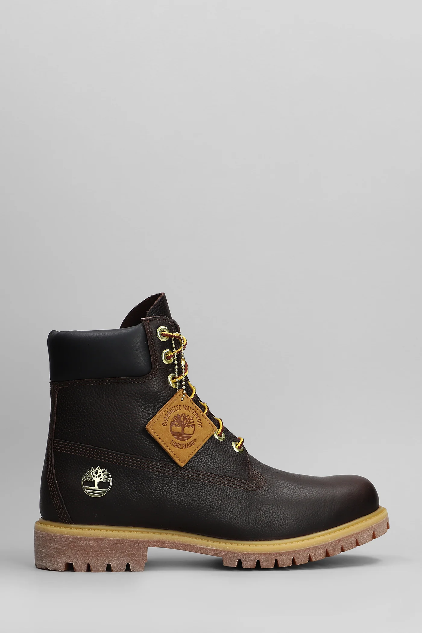 Premium 6 In Lace Combat boots in brown leather