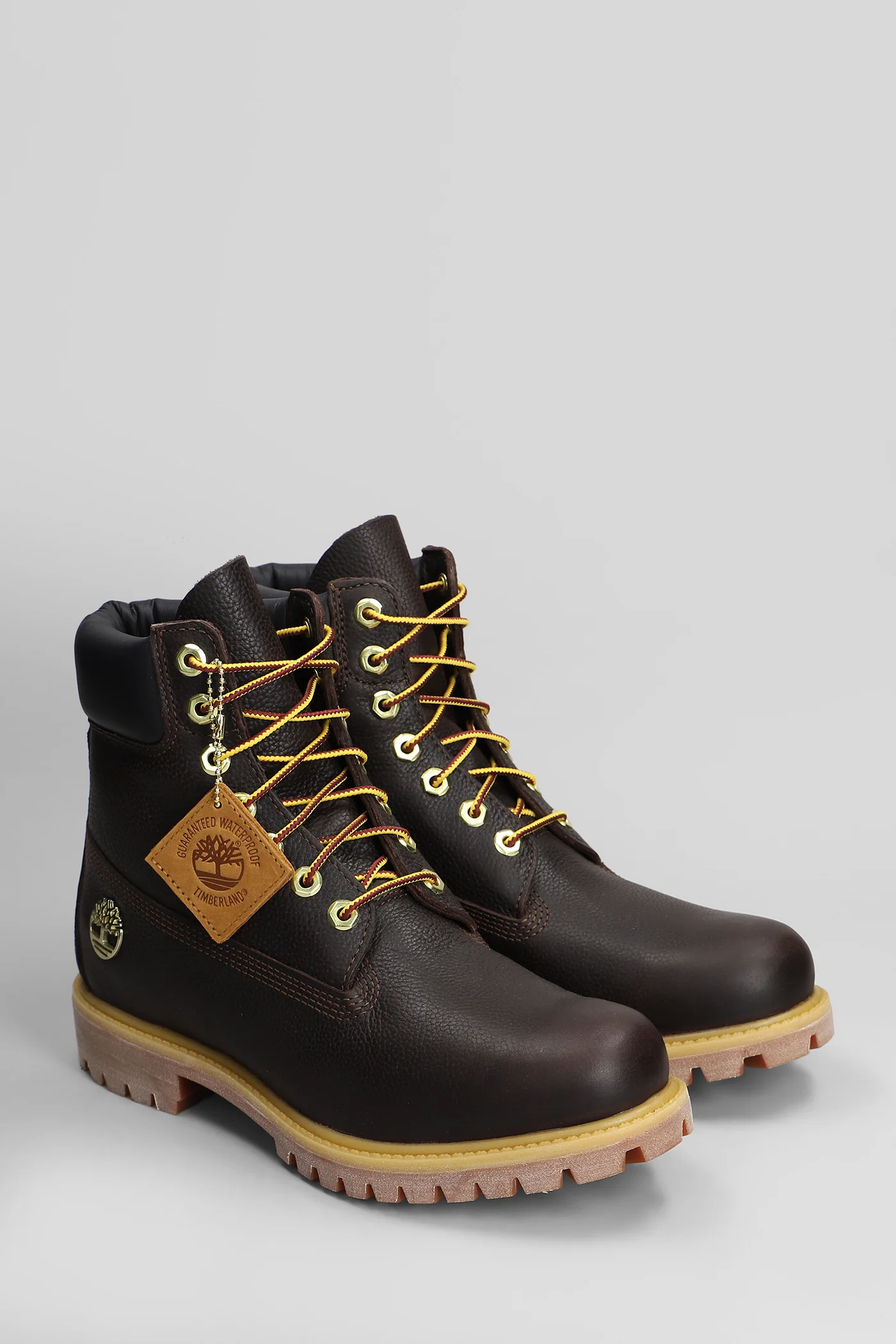 Premium 6 In Lace Combat boots in brown leather - Image 2