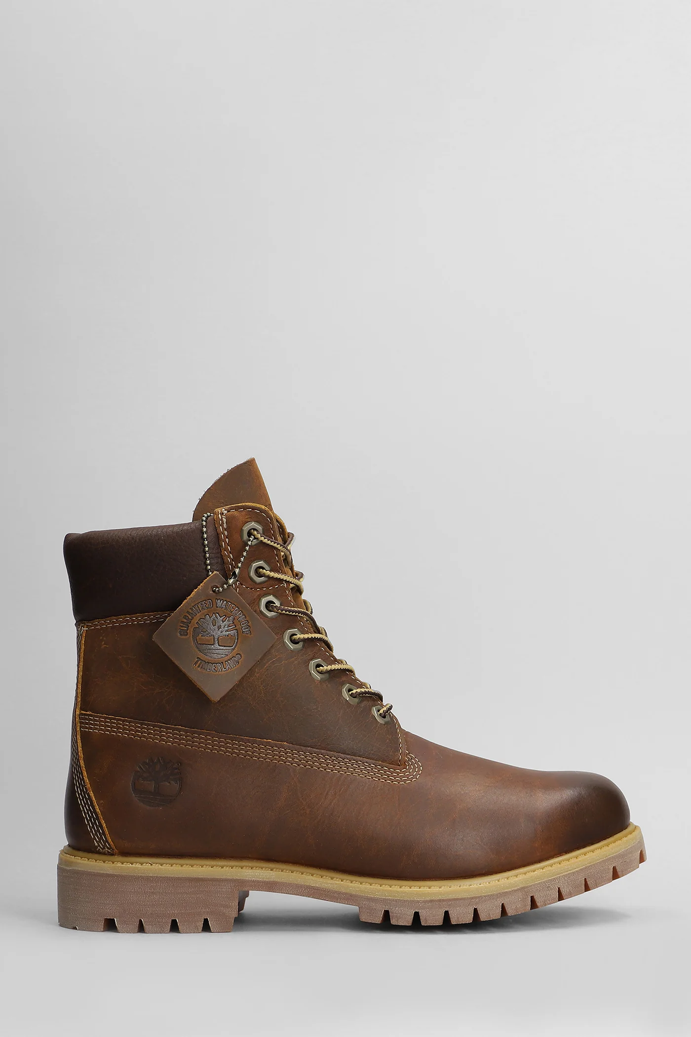 Premium 6 In Lace Combat boots in leather color leather