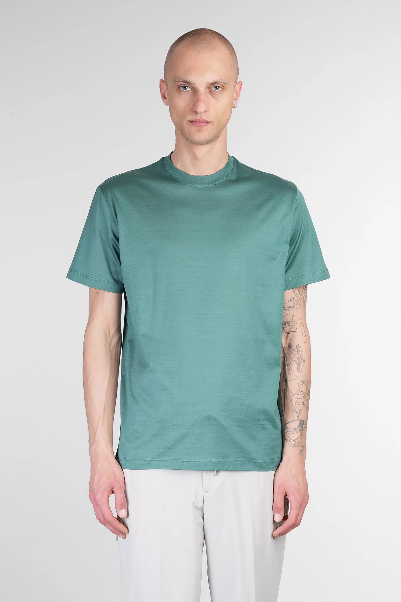 T-Shirt in green cotton