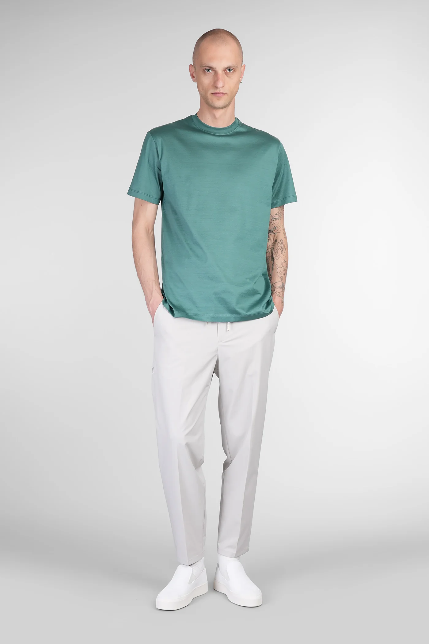T-Shirt in green cotton - Image 2