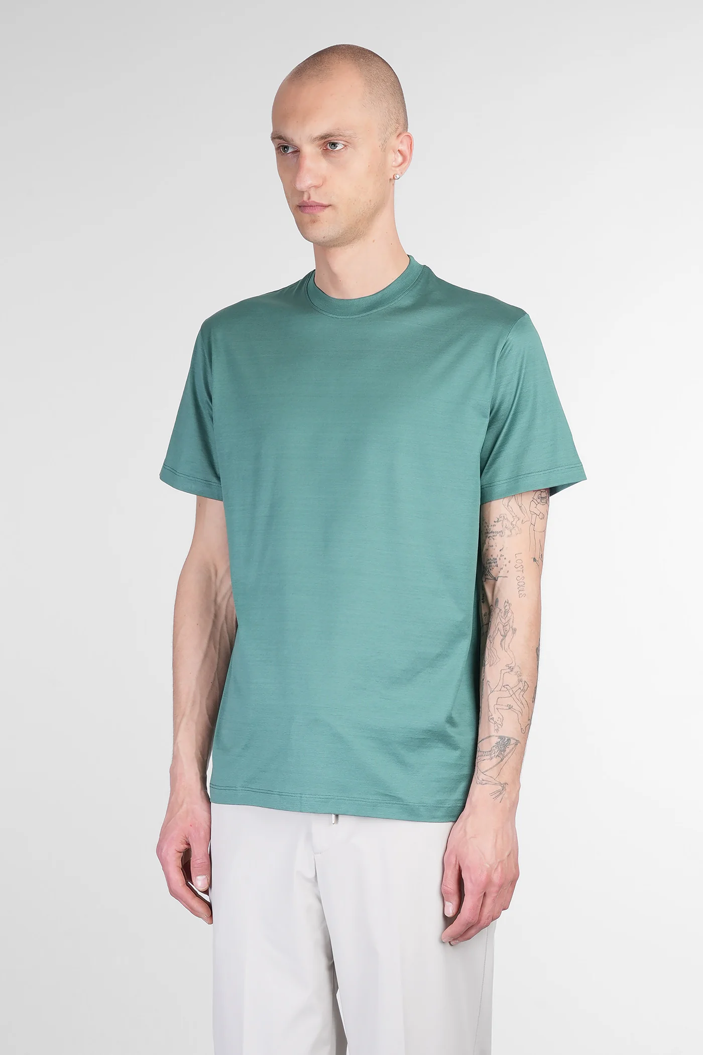 T-Shirt in green cotton - Image 4