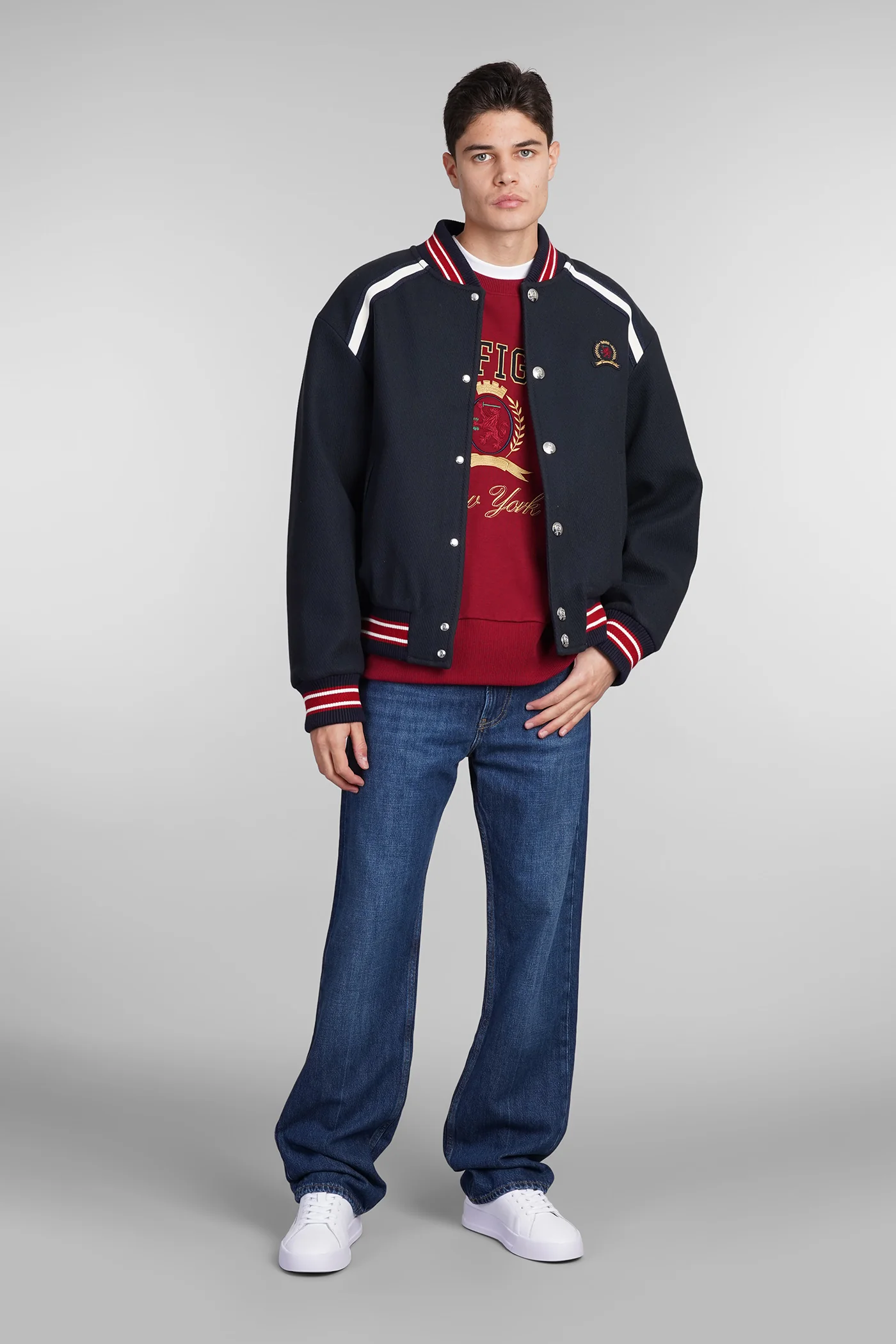 Bomber Jacket in blue wool - Image 2