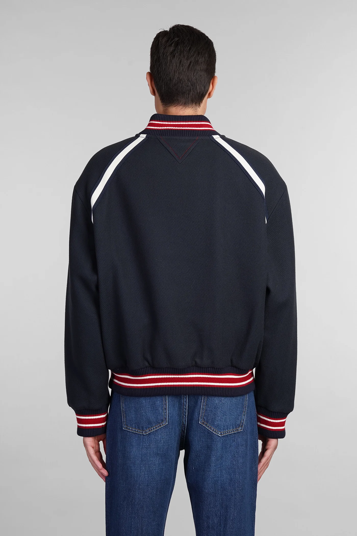 Bomber Jacket in blue wool - Image 3