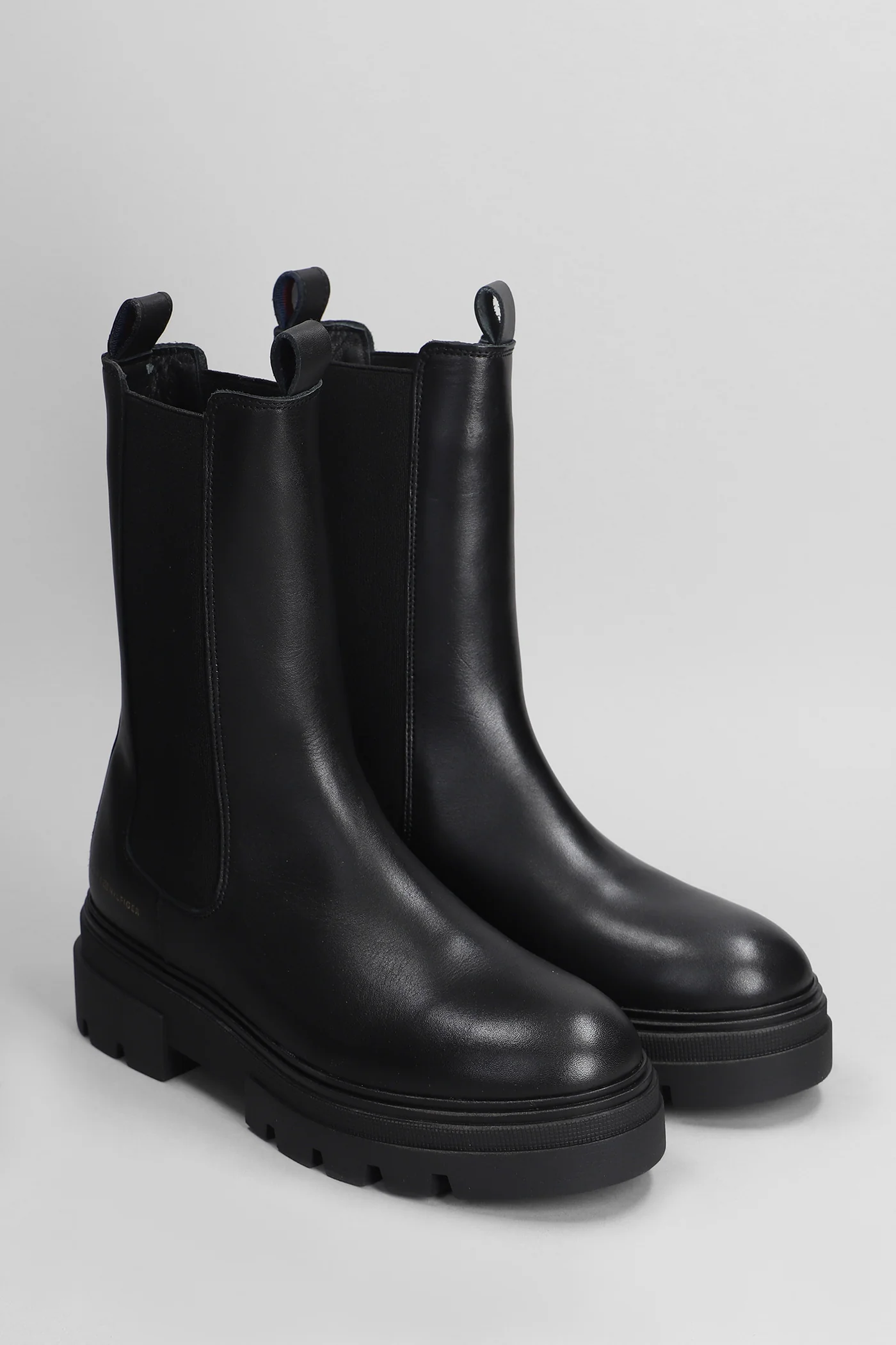 Combat boots in black leather - Image 2