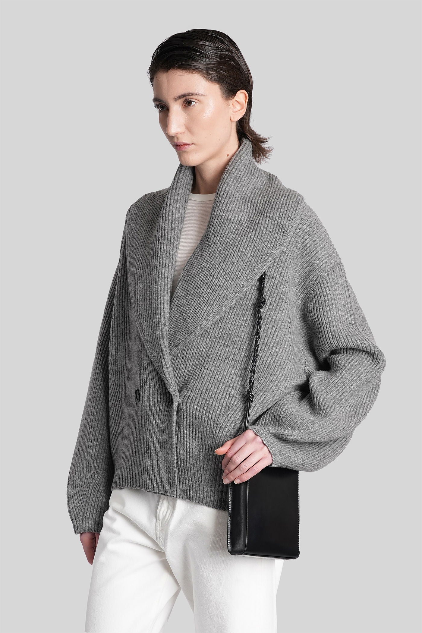 Cardigan in grey wool - Image 4