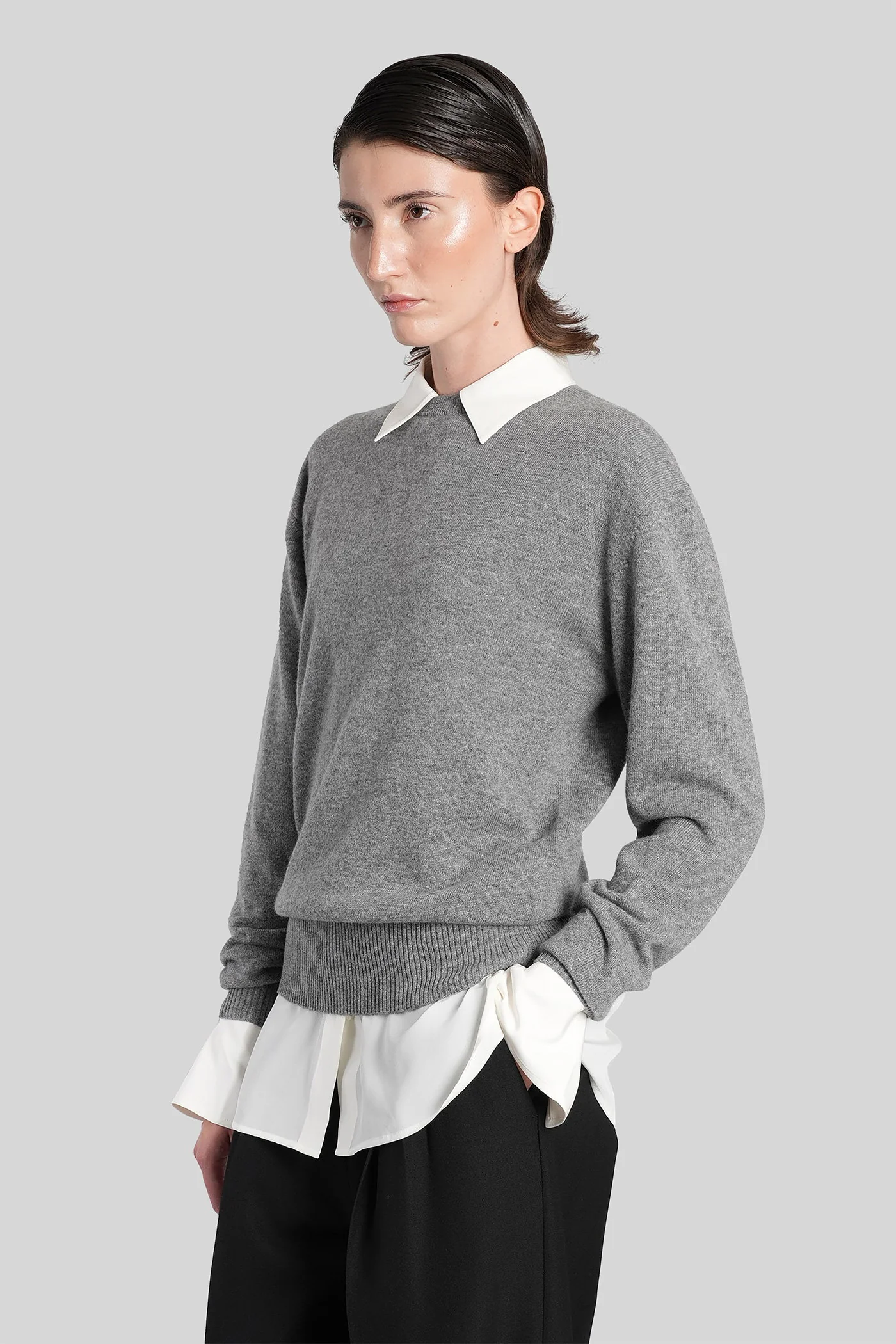 Knitwear in grey cashmere - Image 4