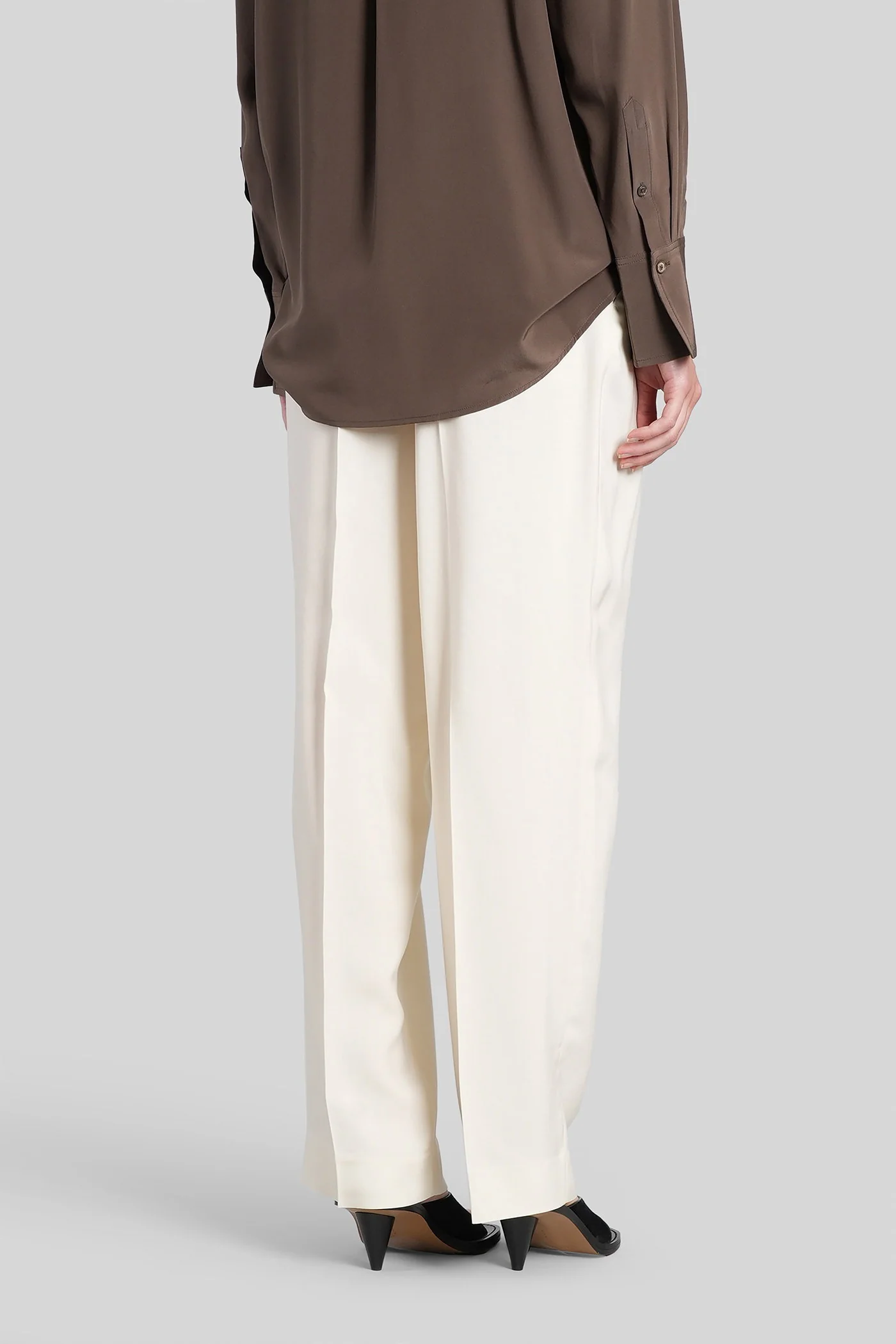 Pants in beige viscose - Image 3