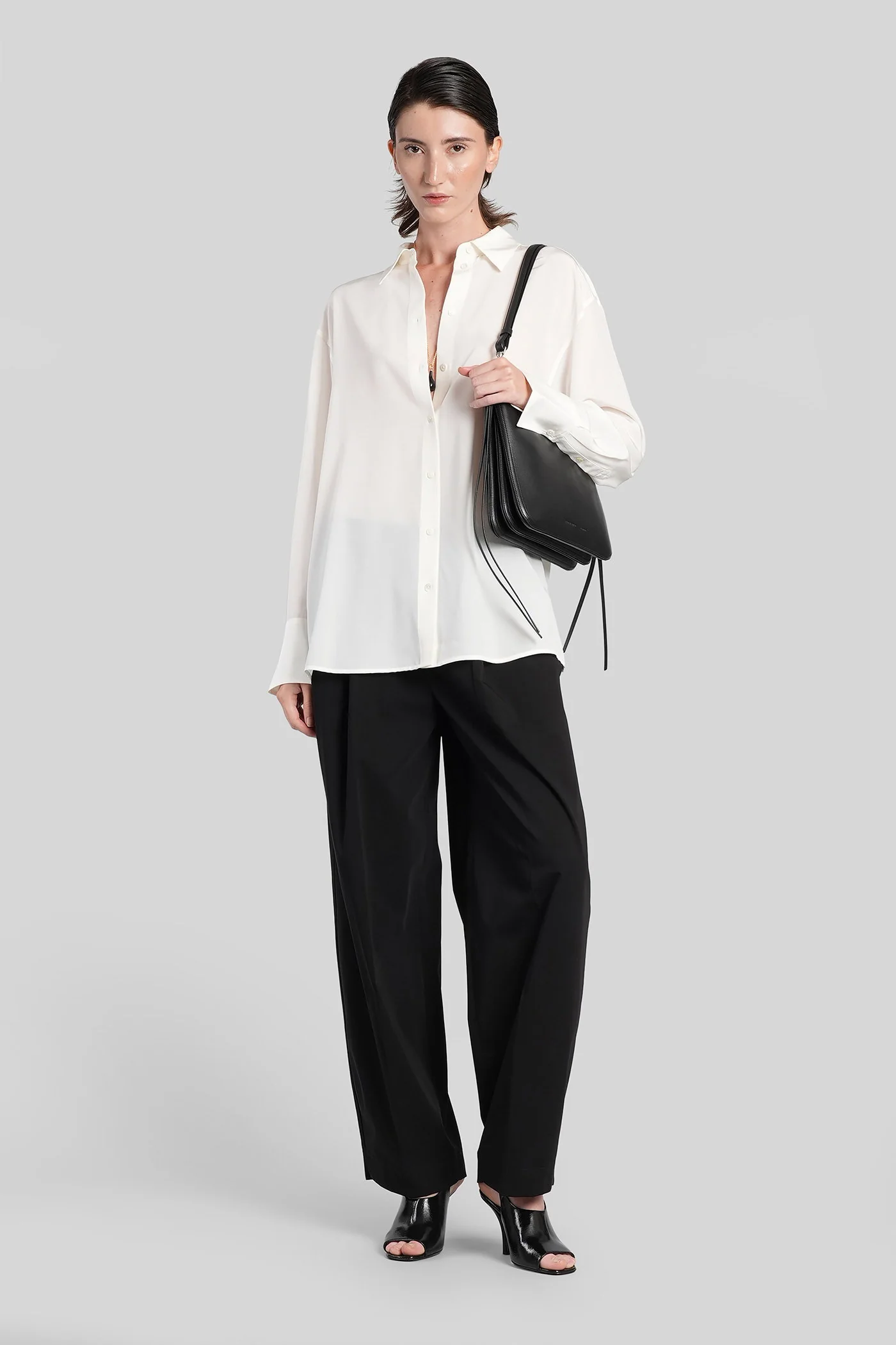 Pants in black cotton - Image 2