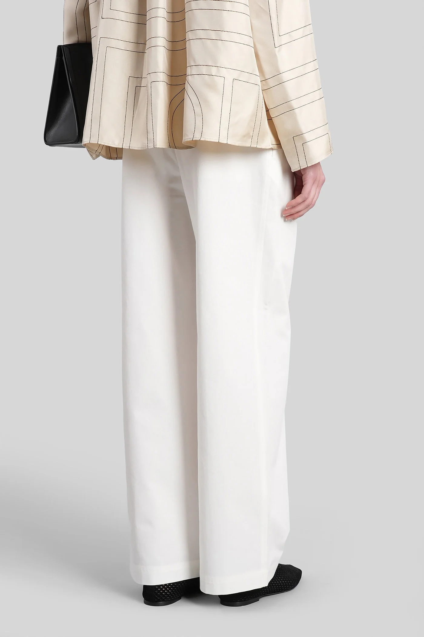 Pants in white cotton - Image 3