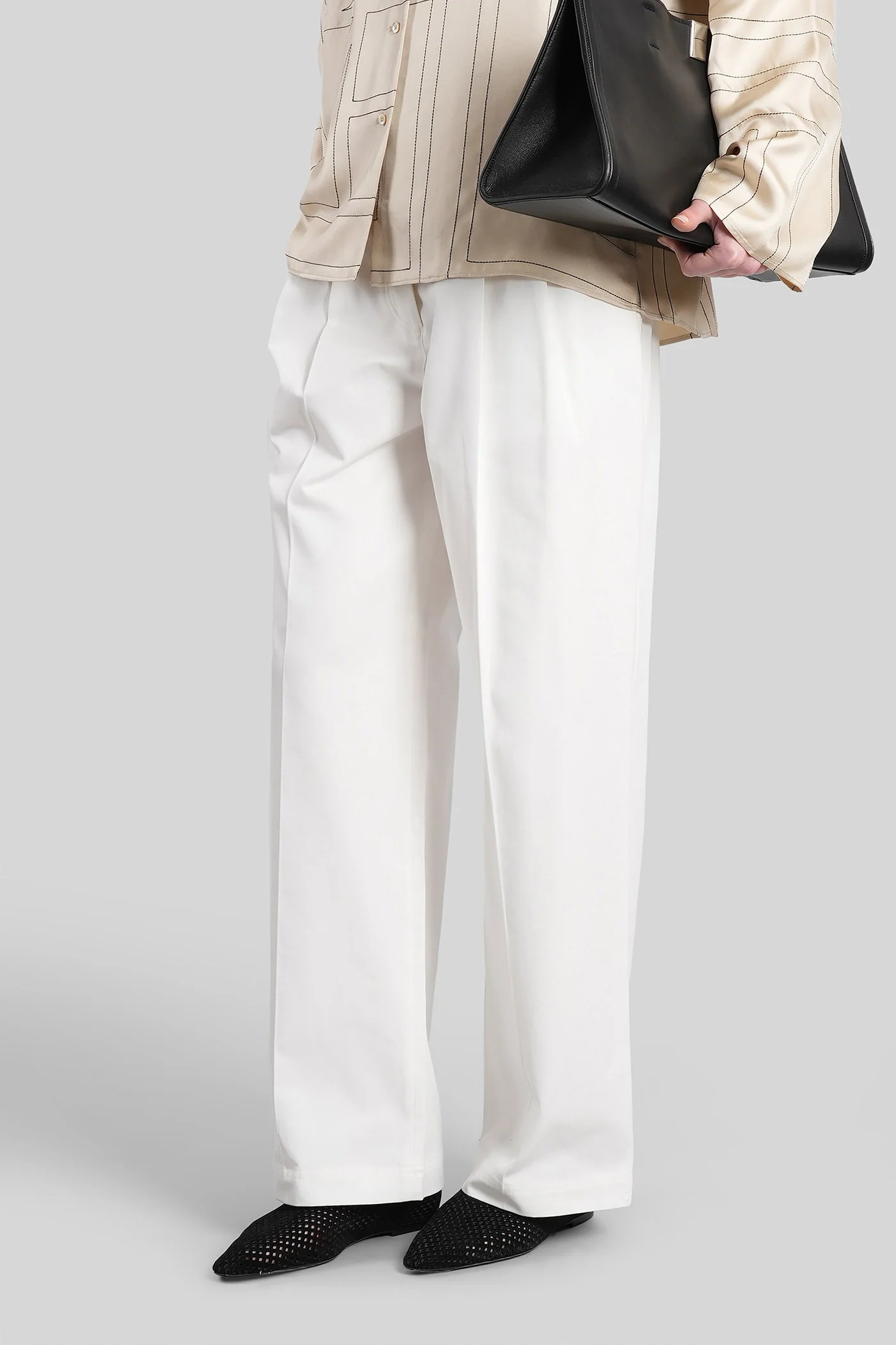 Pants in white cotton - Image 4