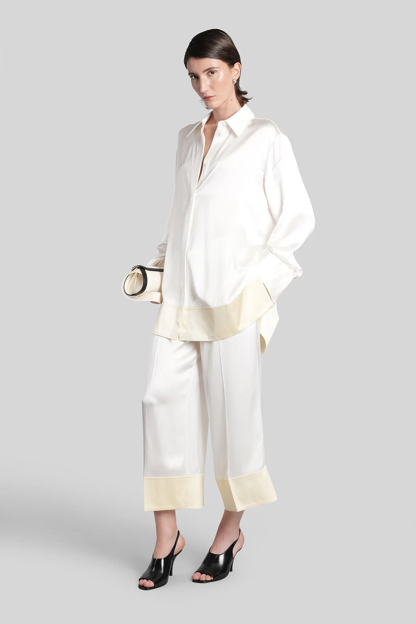 Pants in white viscose - Image 2