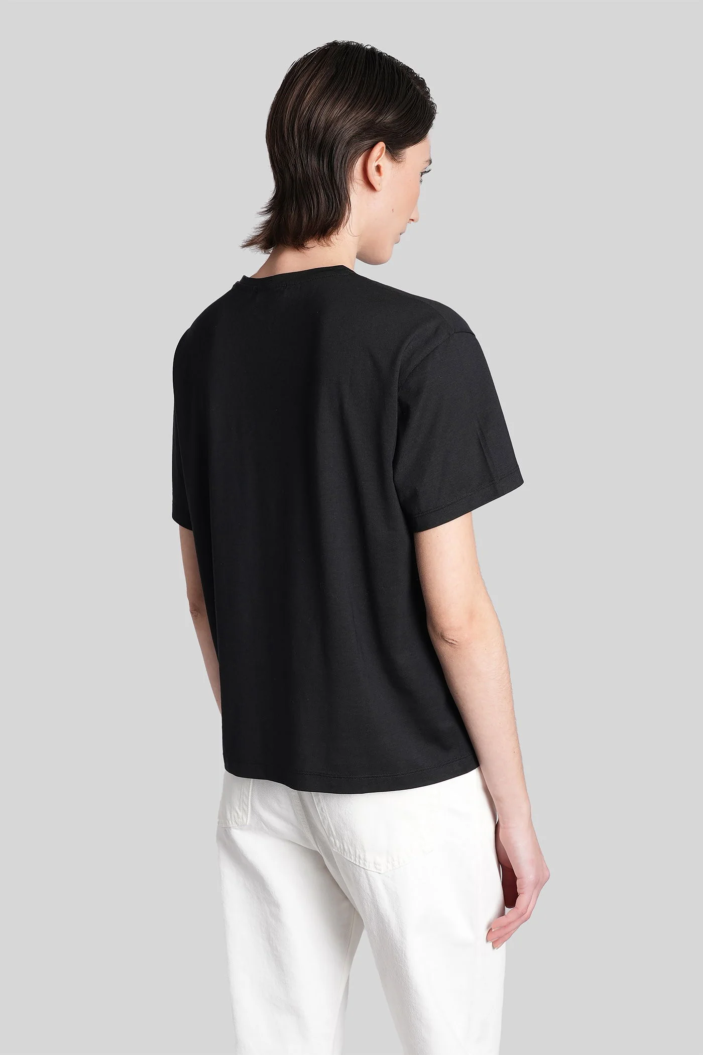 T-Shirt in black cotton - Image 3