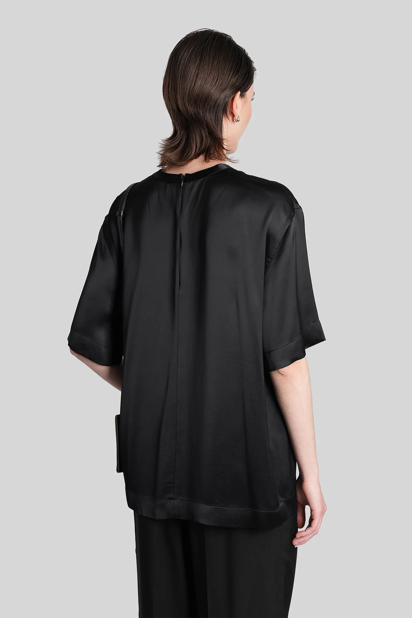 T-Shirt in black viscose - Image 3
