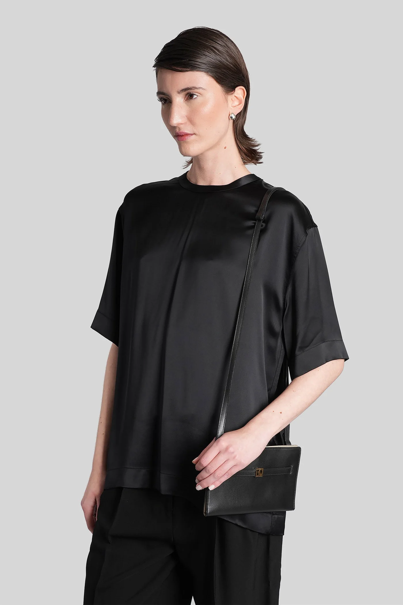 T-Shirt in black viscose - Image 4