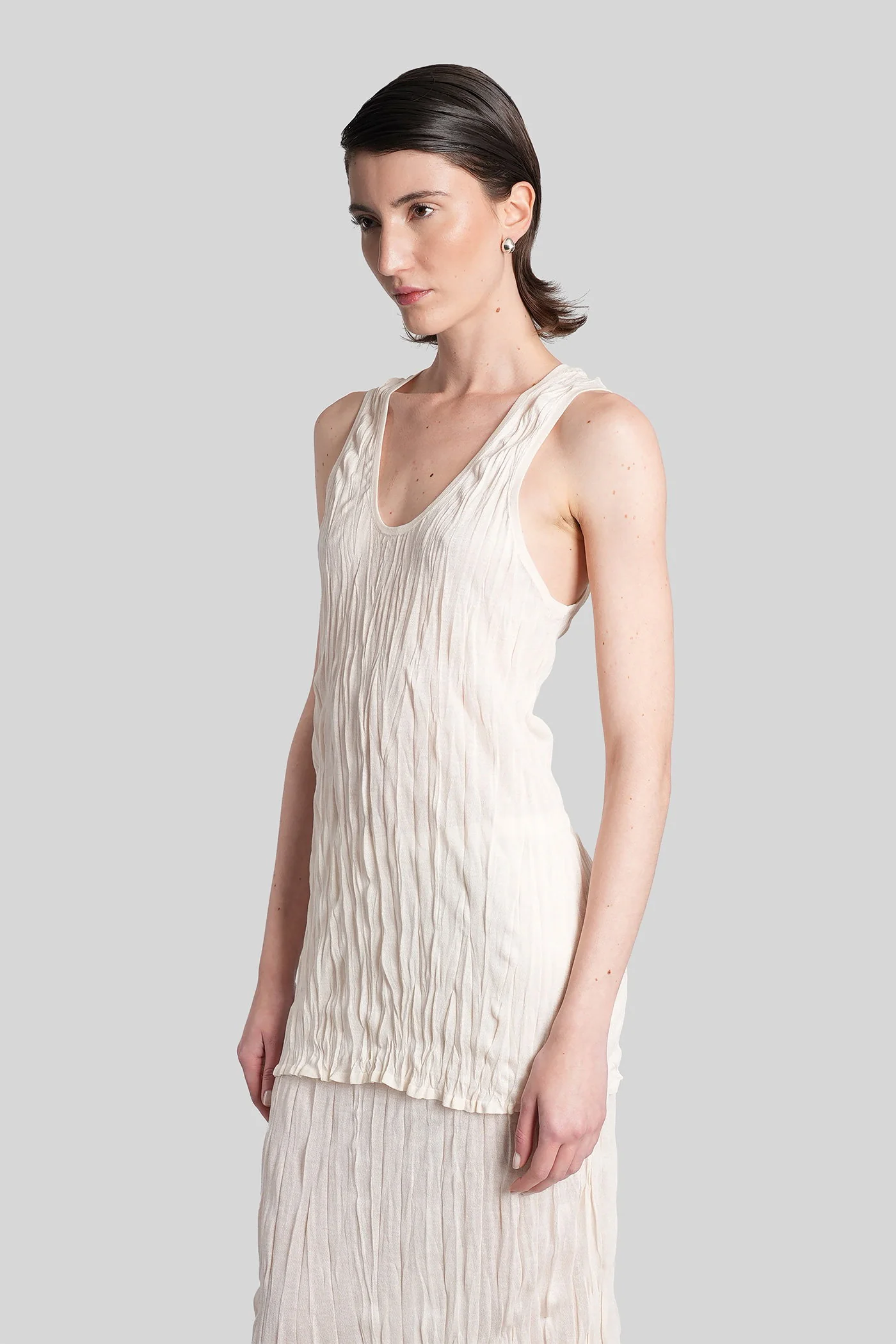 Topwear in beige viscose - Image 24