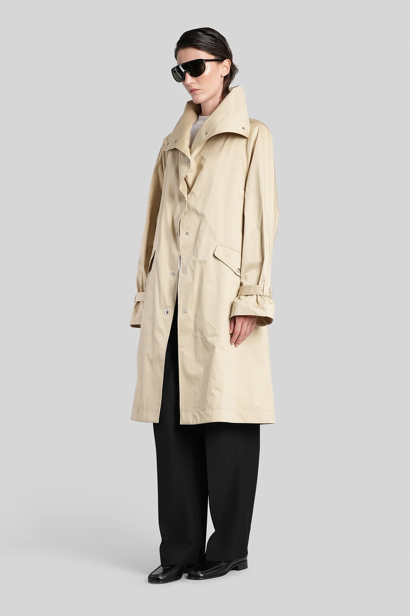 Trench in beige cotton - Image 4