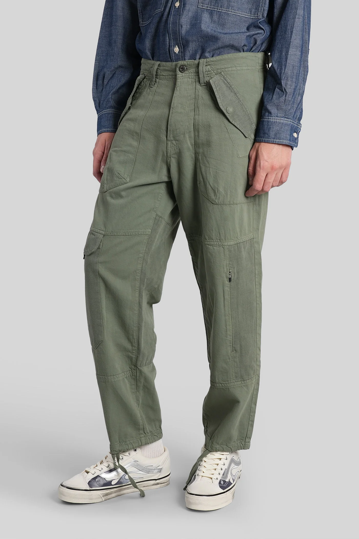 Rr32 Pants in green cotton - Image 4