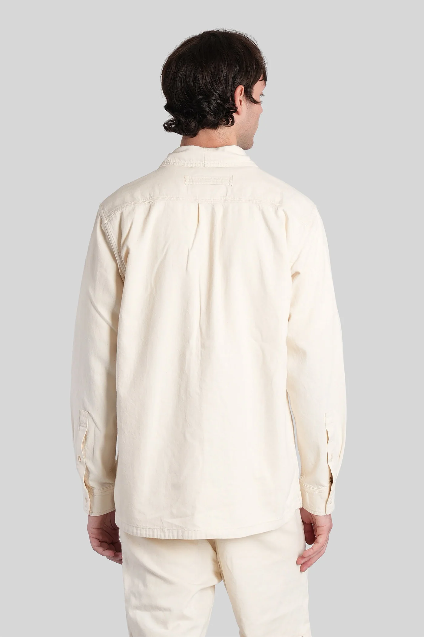 Shirt in beige cotton - Image 3
