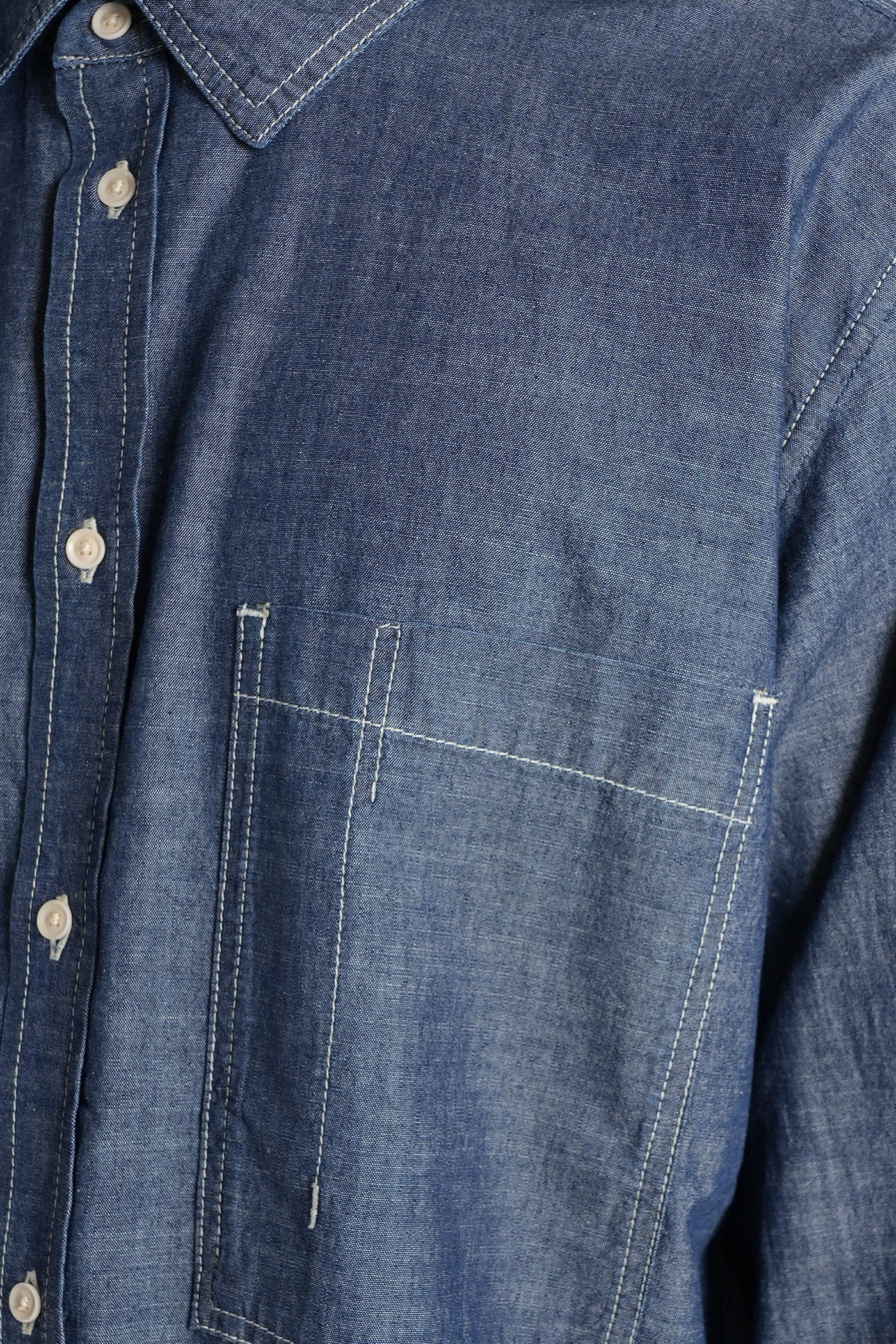 Shirt in blue cotton - Image 5