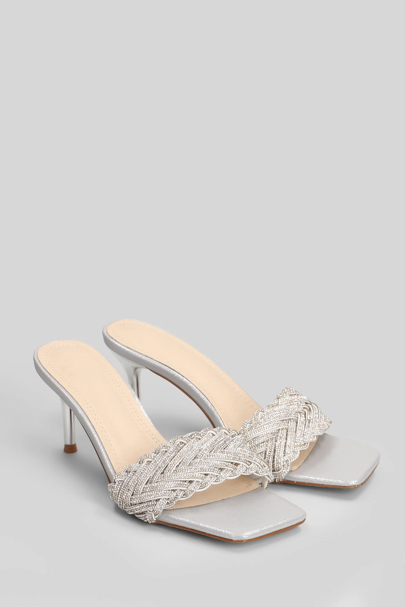 Sorgeta Sandals in silver leather - Image 2