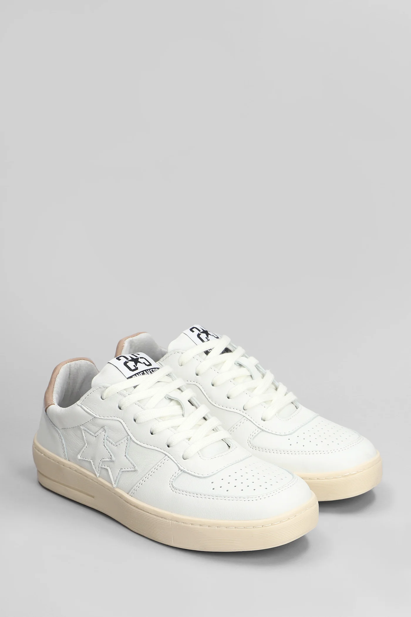 Sneakers in white suede and leather - Image 7