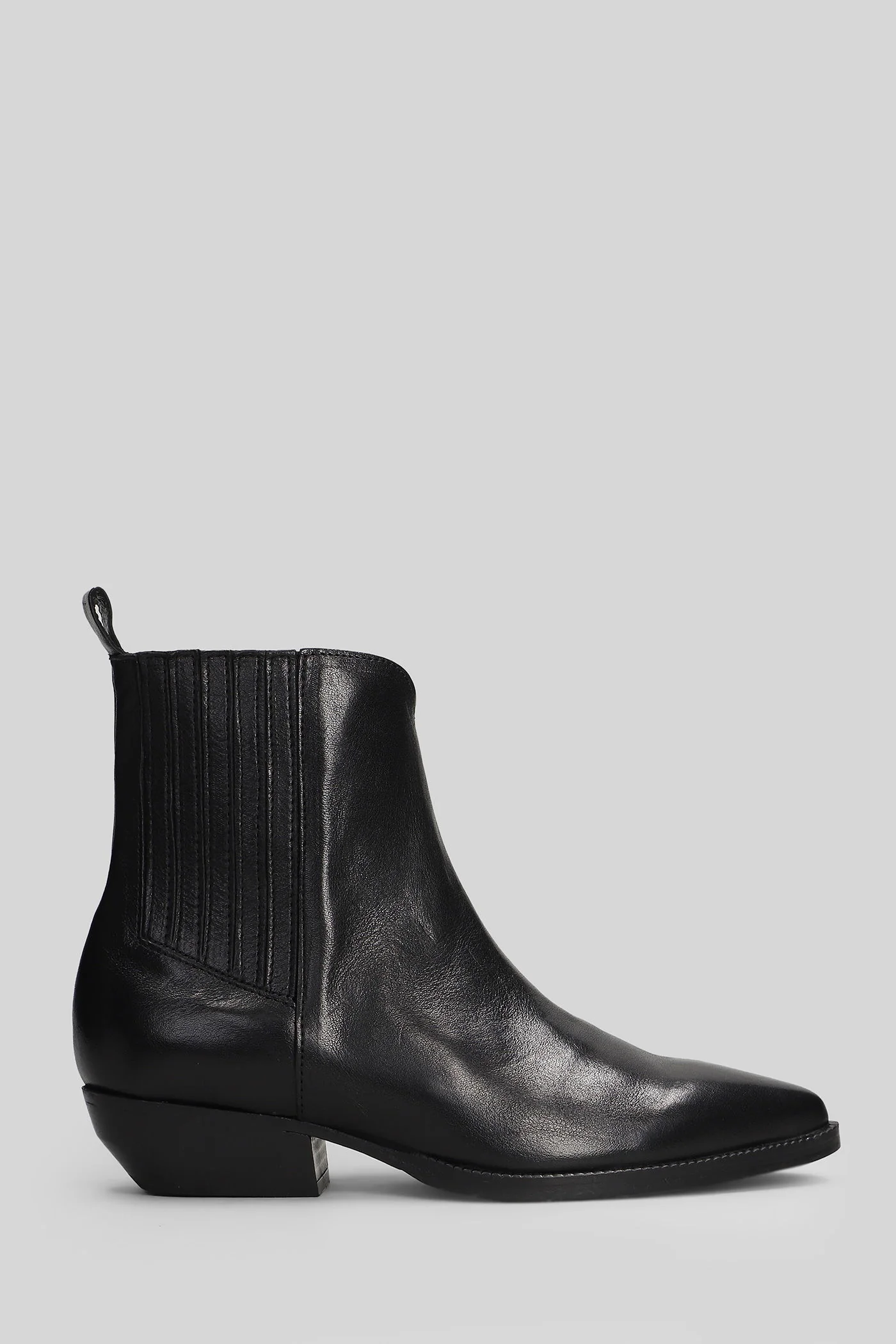 texan Ankle boots in black leather