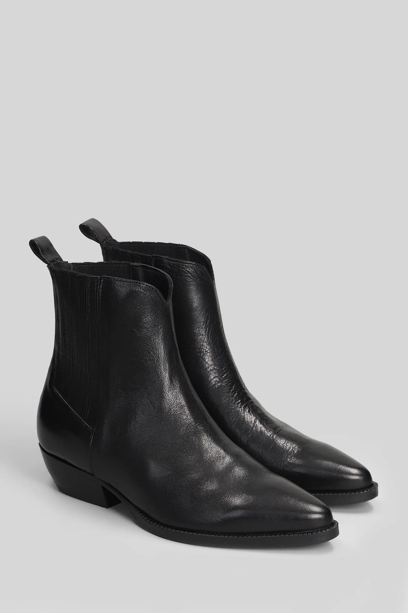 texan Ankle boots in black leather - Image 2