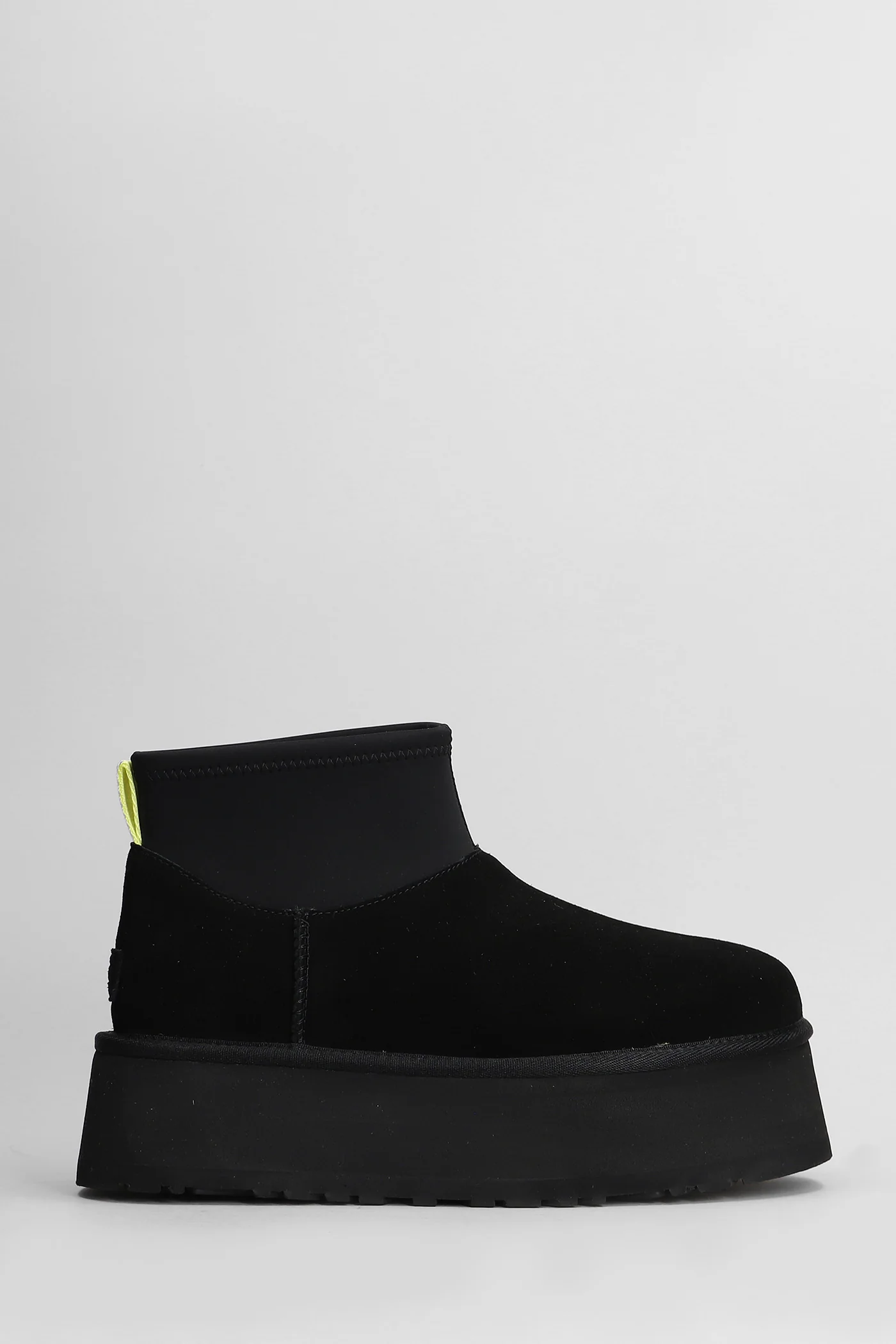 Classic Mini Dipper low heels Ankle boots in black Suede and fabric