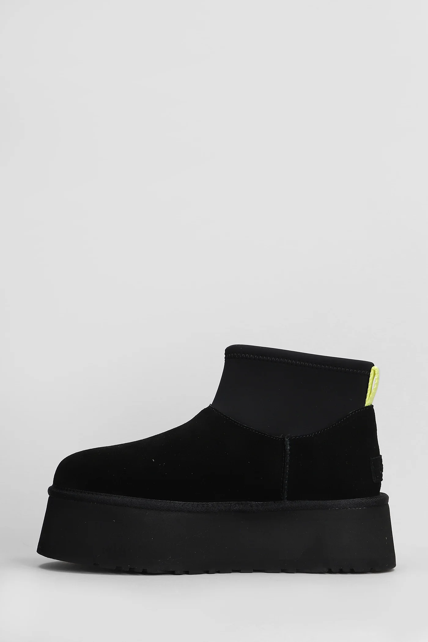 Classic Mini Dipper low heels Ankle boots in black Suede and fabric - Image 3