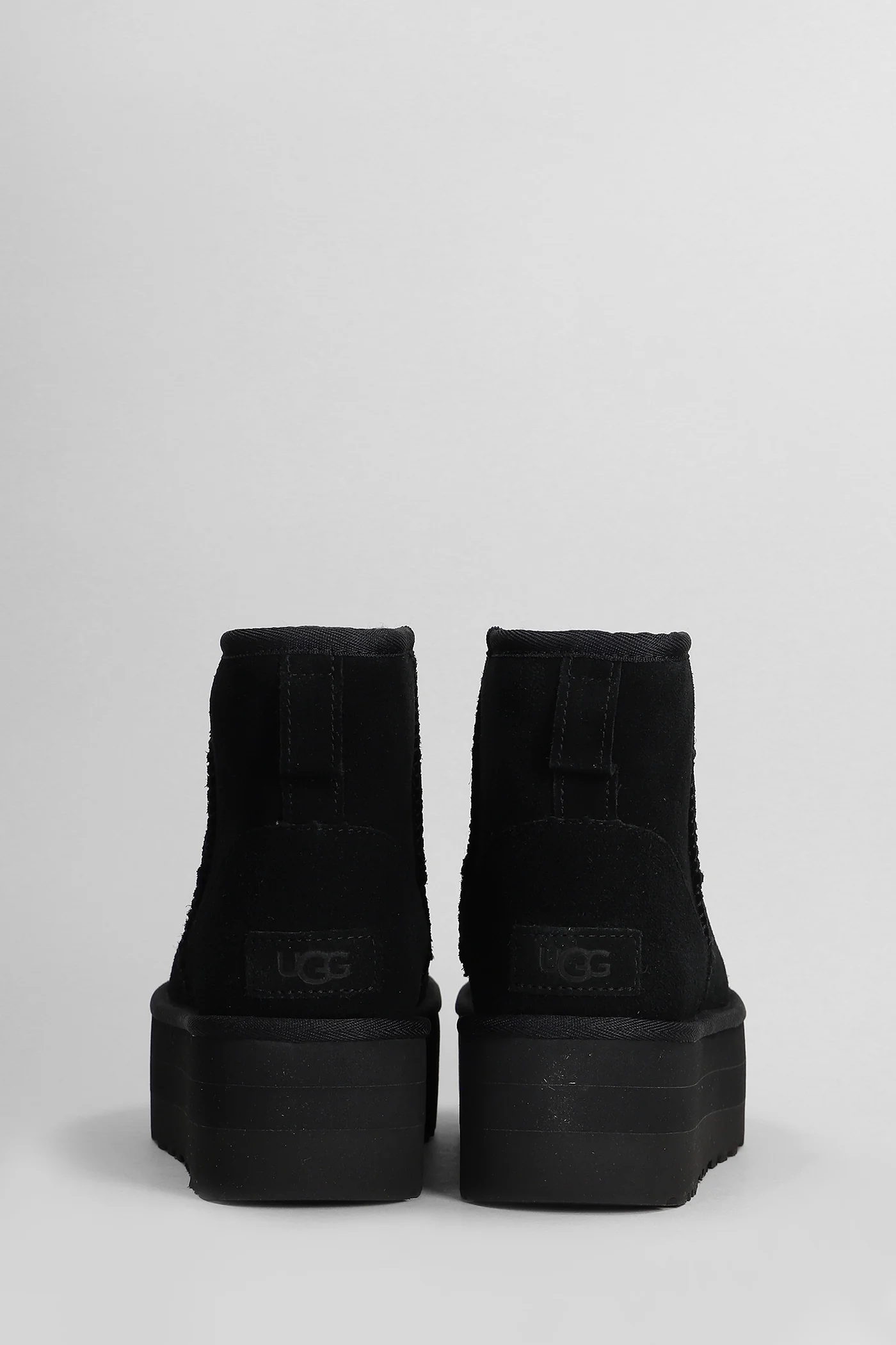 Classic Mini Platfor low heels Ankle boots in black suede - Image 4