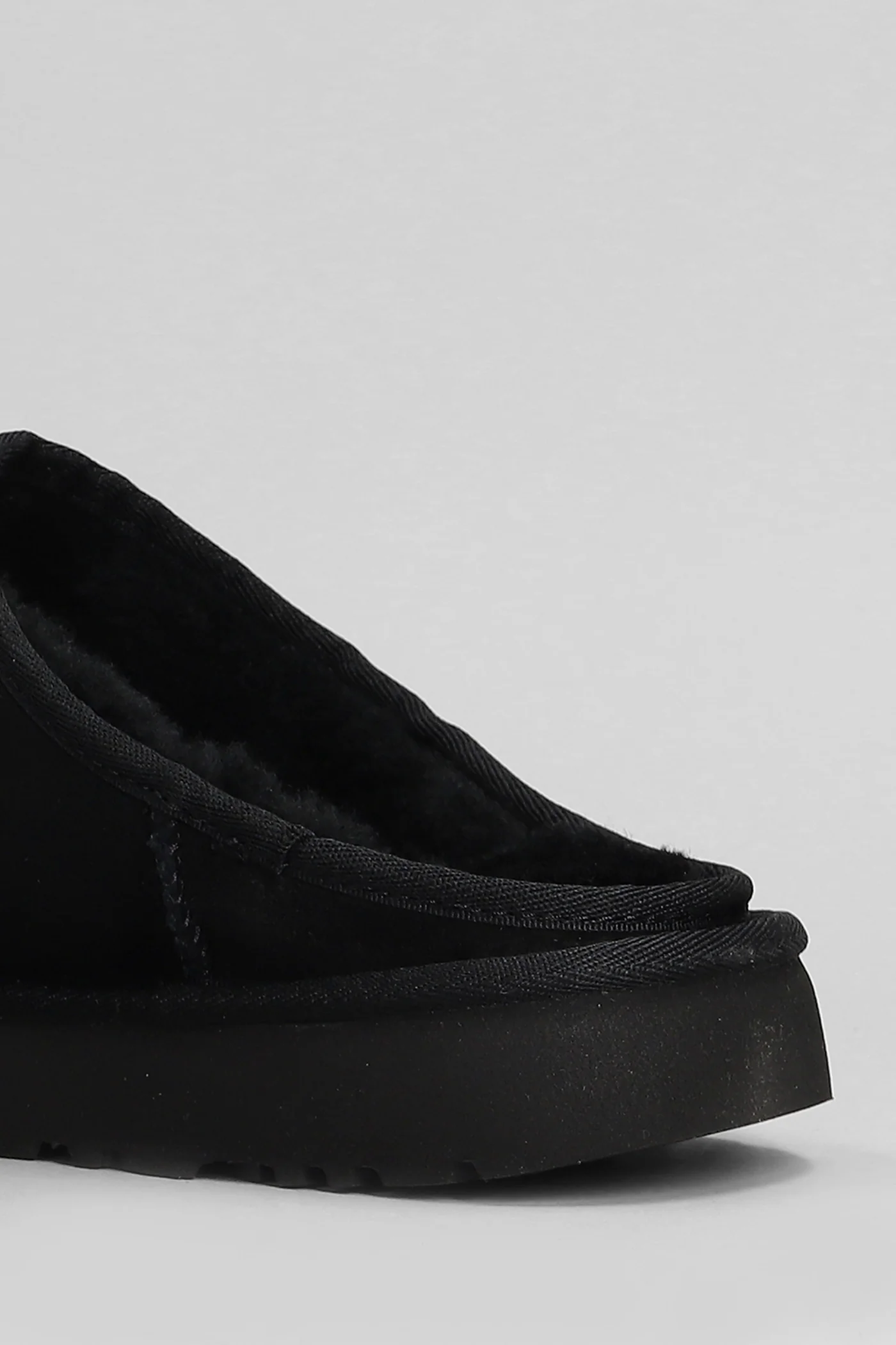 Classic Slip-on Slipper-Mule in black suede - Image 5