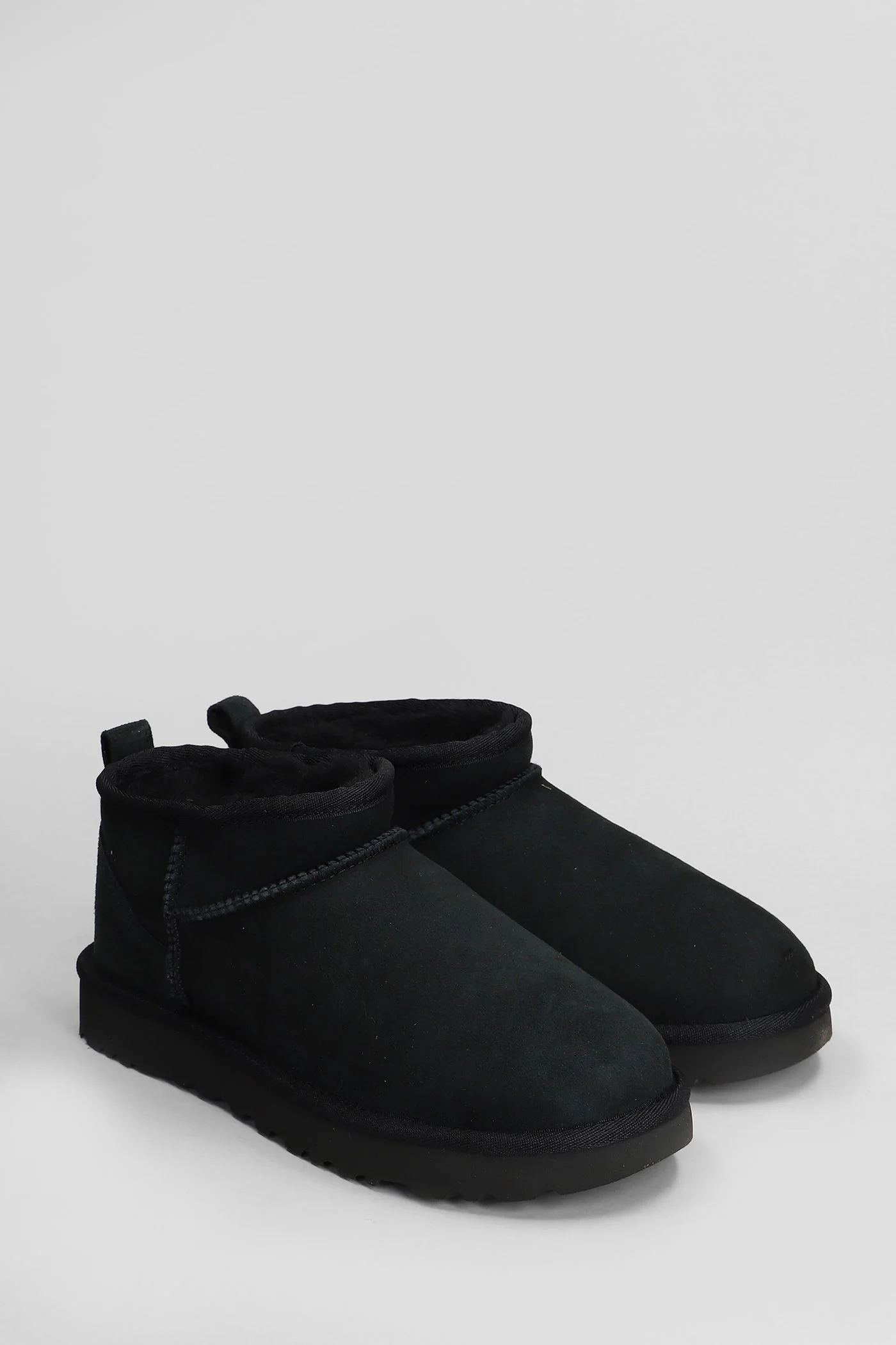 Classic Ultra Mini low heels Ankle boots in black suede - Image 2