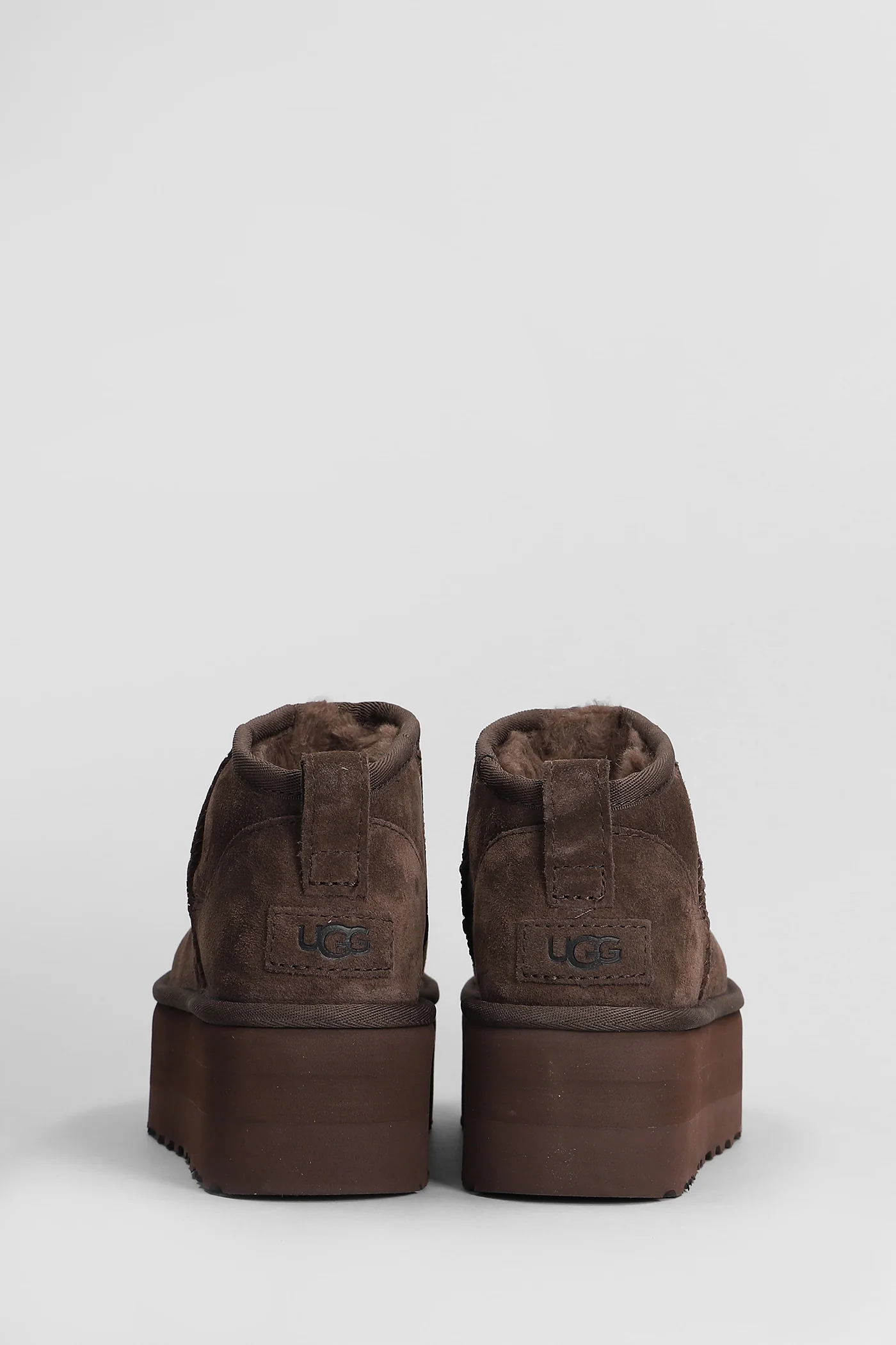 Classic Ultra Mini low heels Ankle boots in brown suede - Image 4