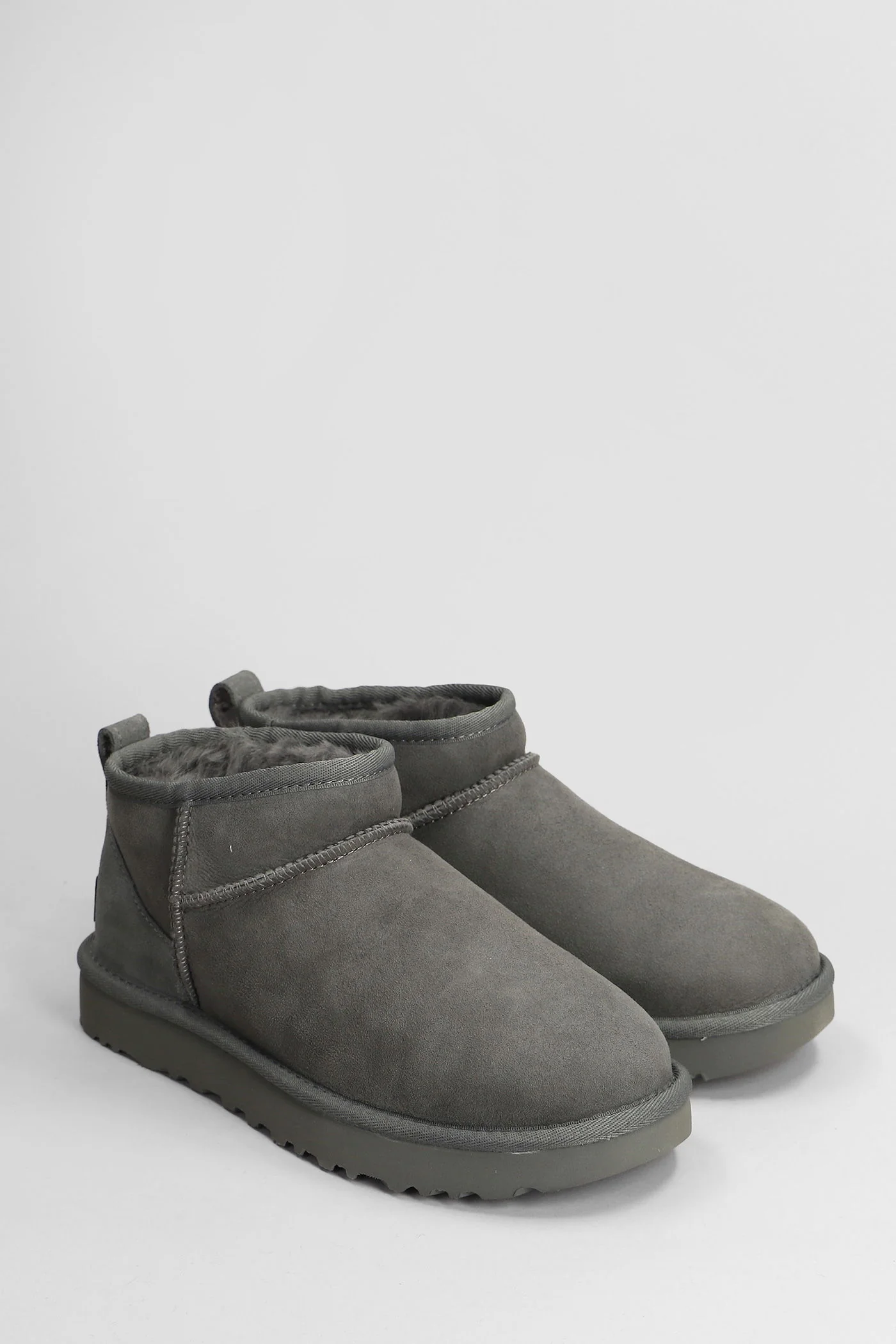 Classic Ultra Mini low heels Ankle boots in grey suede - Image 2