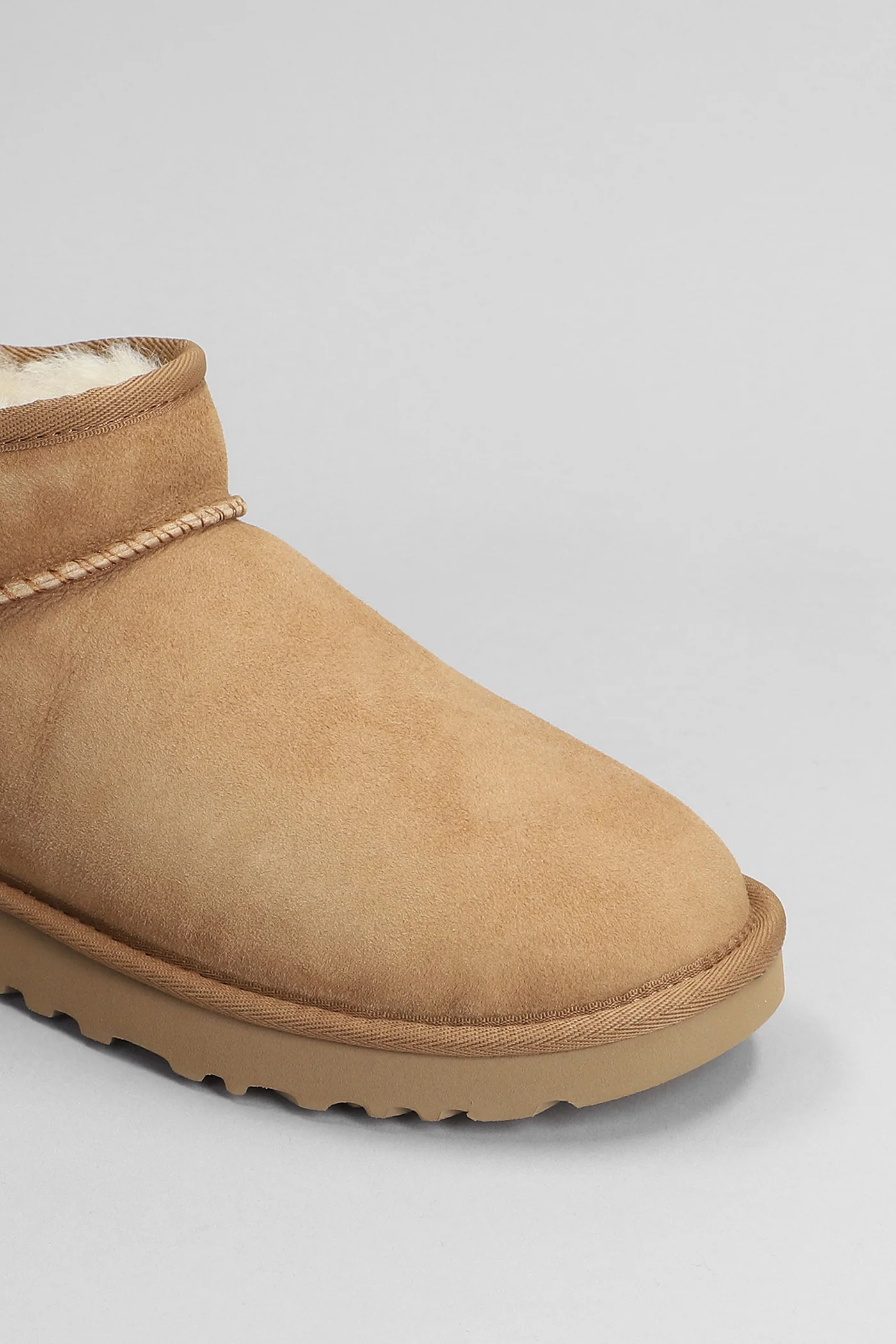 Classic Ultra Mini low heels Ankle boots in leather color suede - Image 5