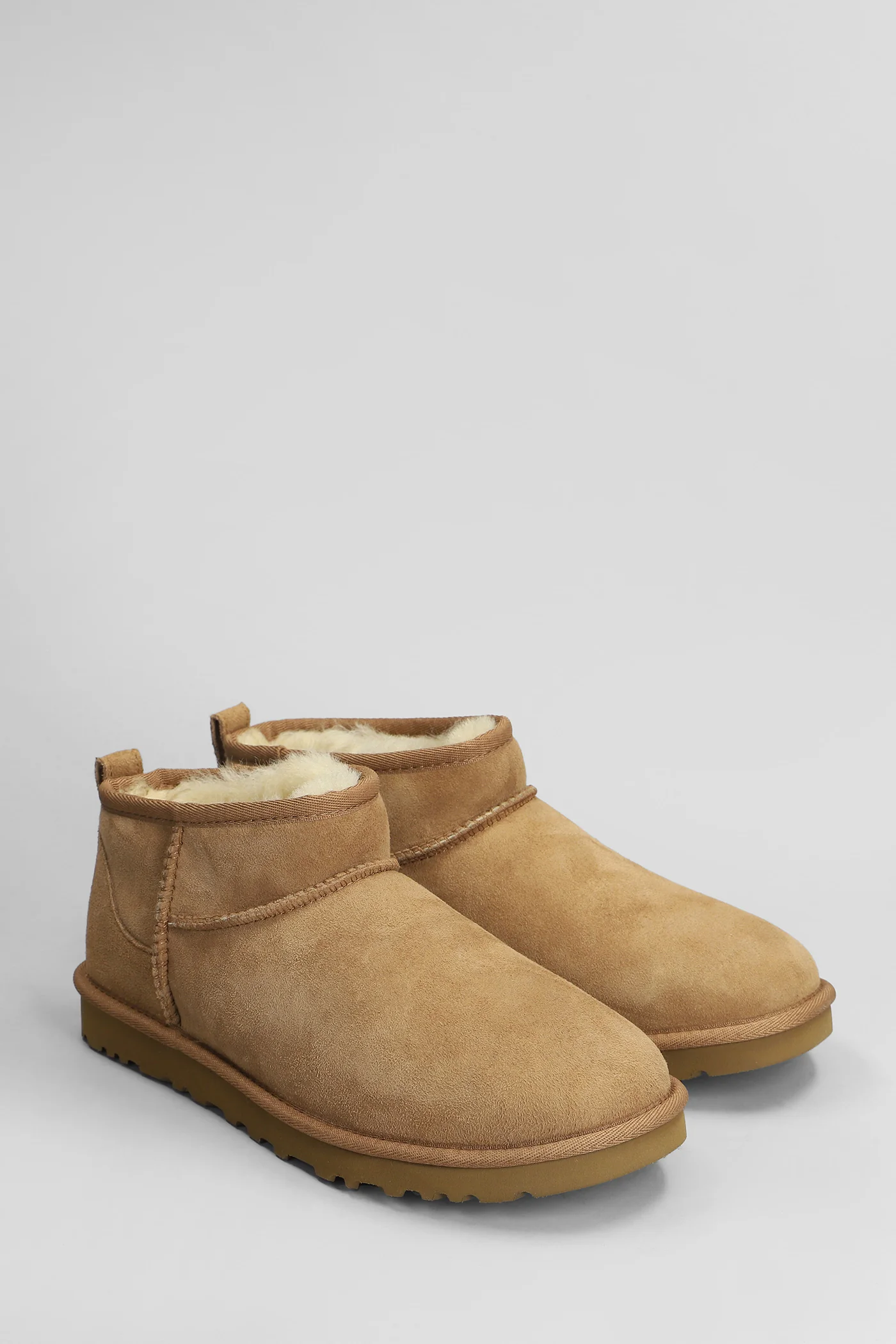 Classic Ultra Mini low heels Ankle boots in leather color suede - Image 2