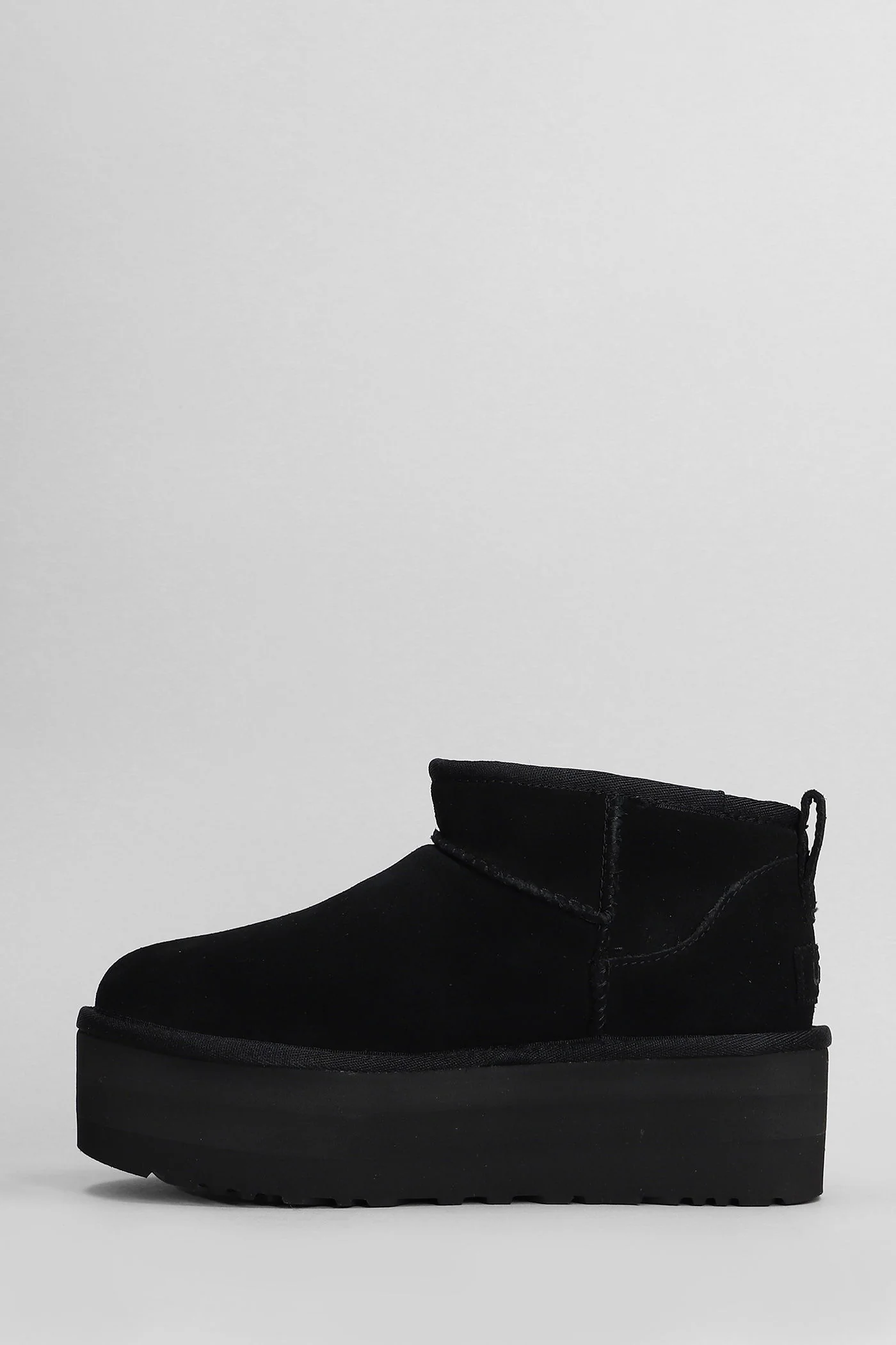 Classic Ultra Mini P low heels Ankle boots in black suede - Image 3