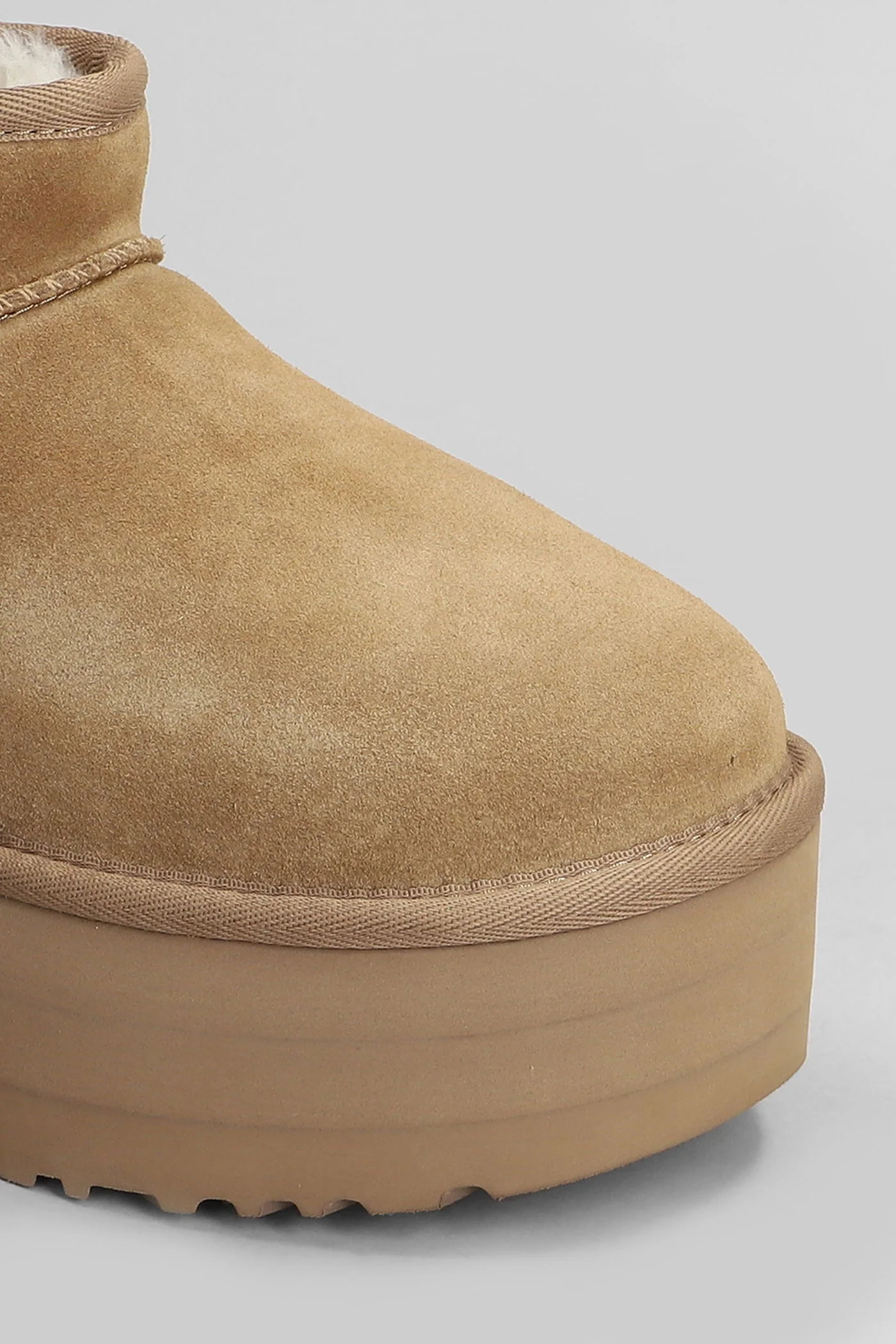 Classic Ultra Mini P low heels Ankle boots in leather color suede - Image 5