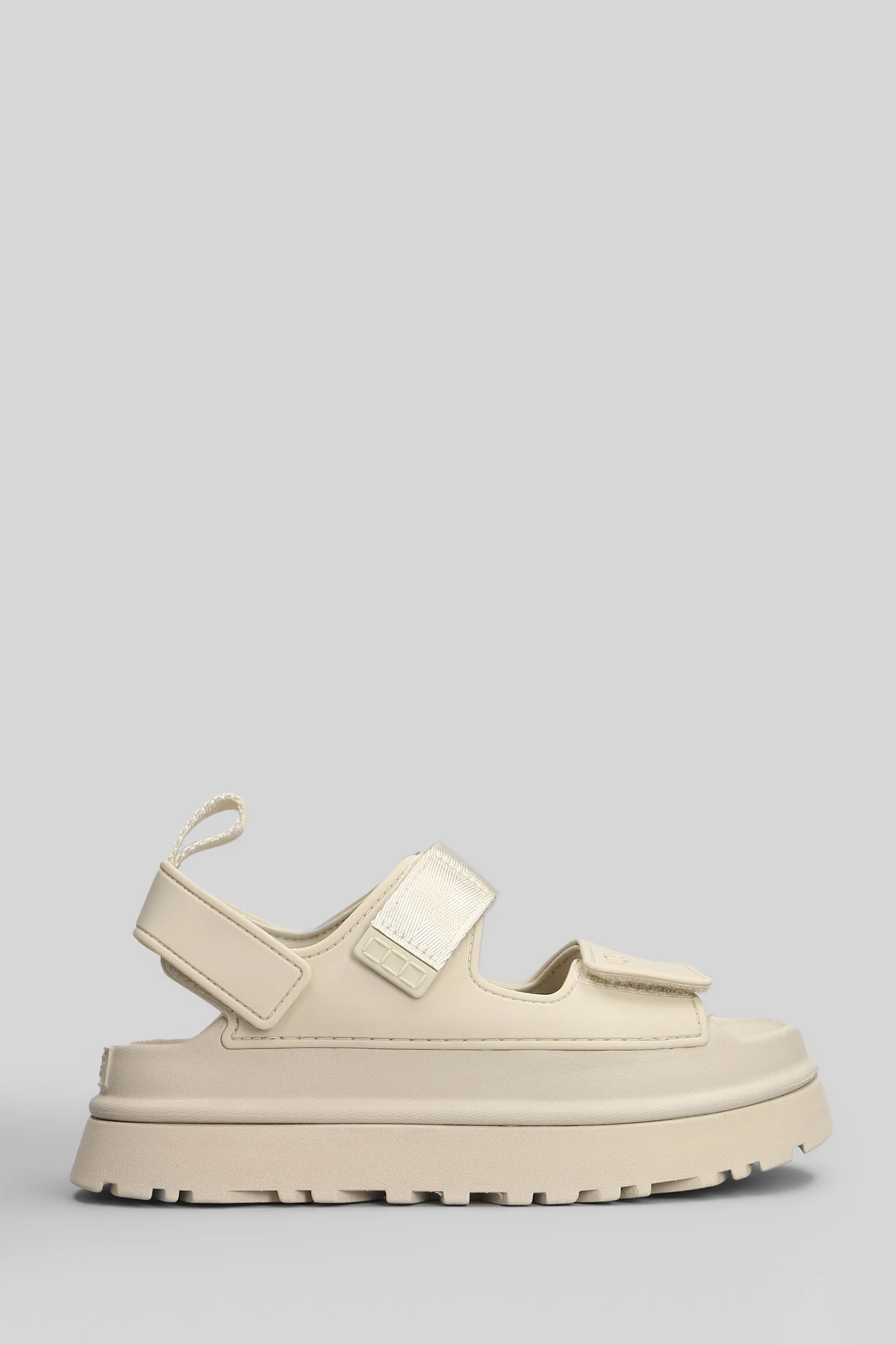 Goldenglow Sandals in beige rubber/plasic